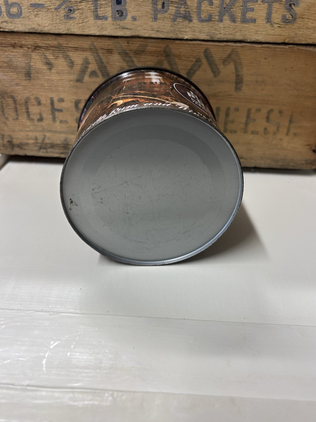 Vintage Old Port Pipe Tobacco Tin 250g – Canada 1960s – Bilingual Tobacciana