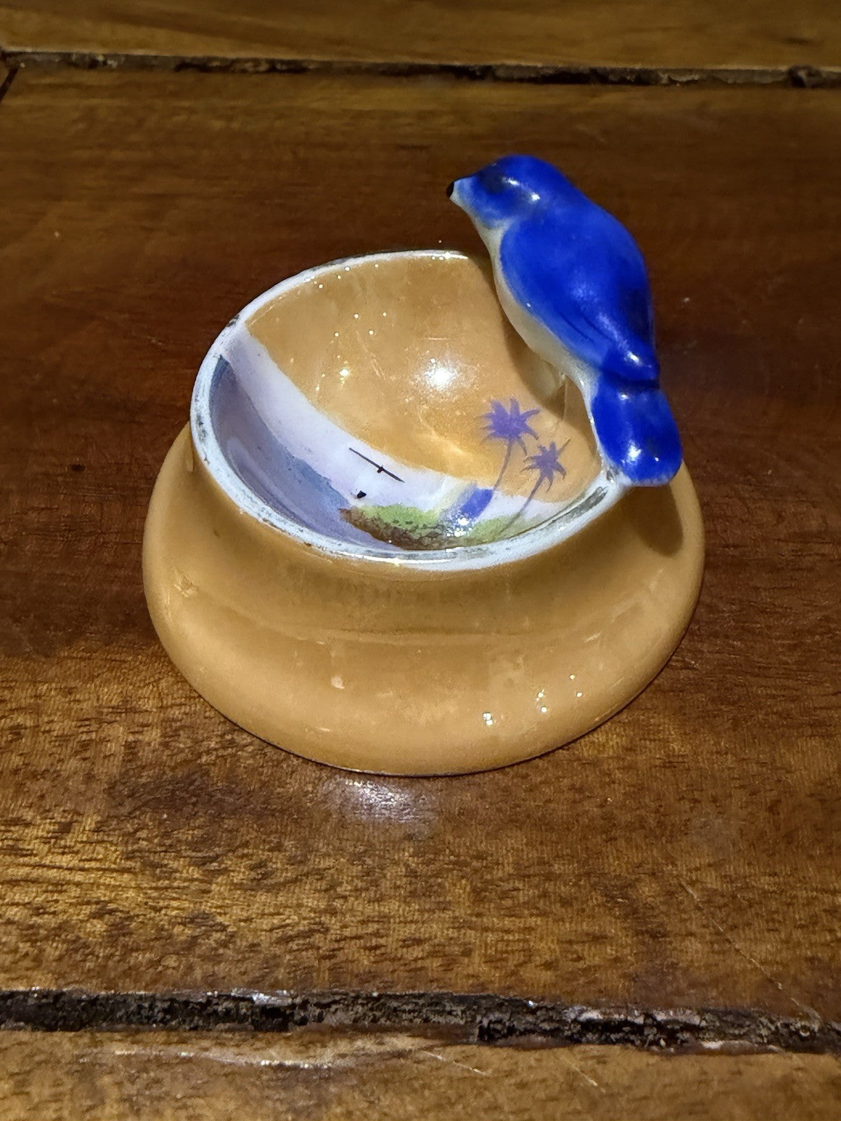 Vintage Noritake Bluebird Salt Dip Cellar 44046 Hand Painted Japan c1930s