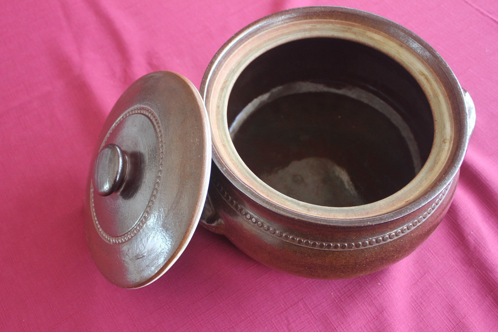Vintage Bendigo Pottery Lidded Casserole Dish - Brown Stoneware - Australia
