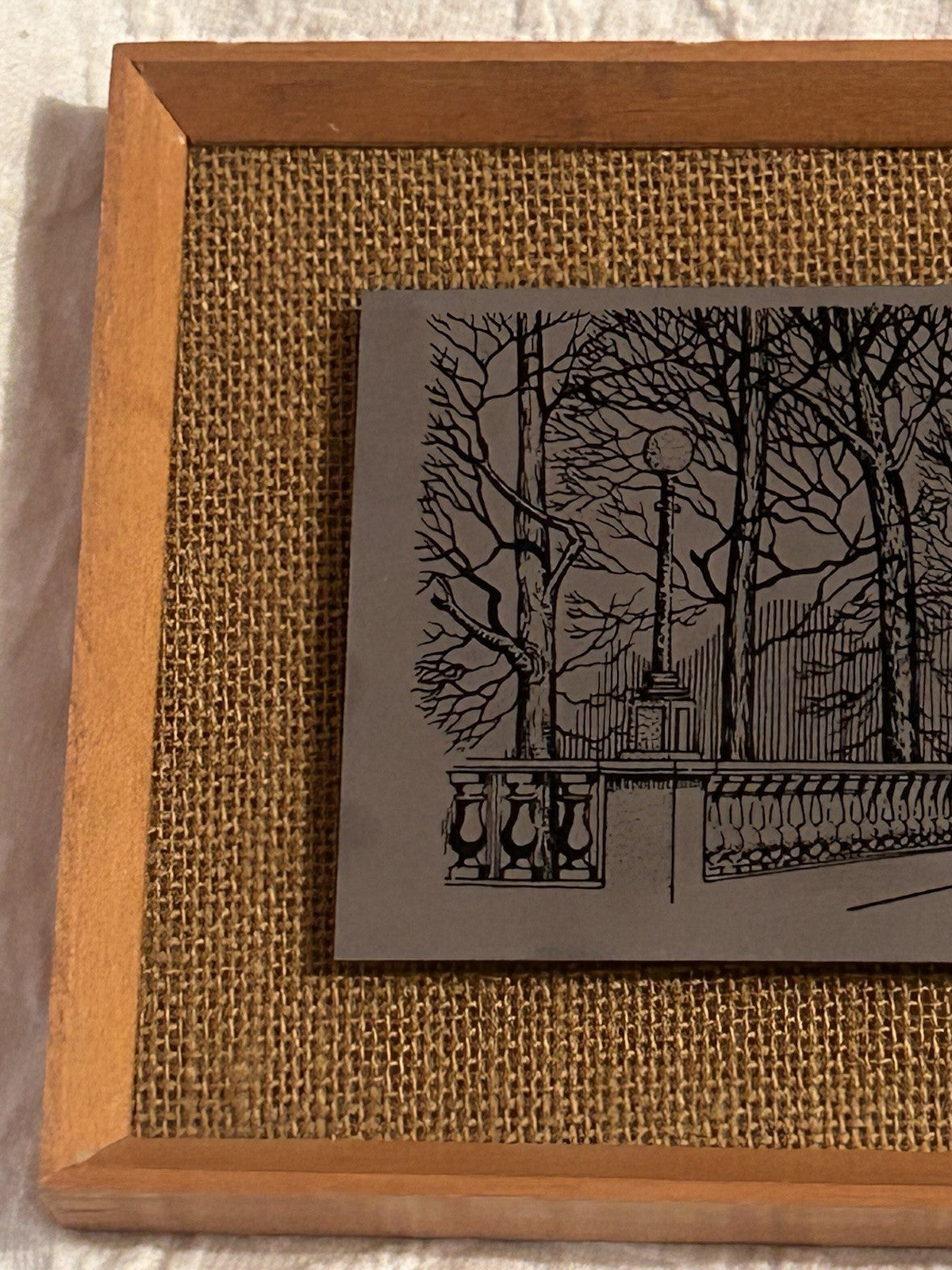 Omichways Oxford Magdalen Tower Stainless Steel Wall Plaque Framed Vintage 