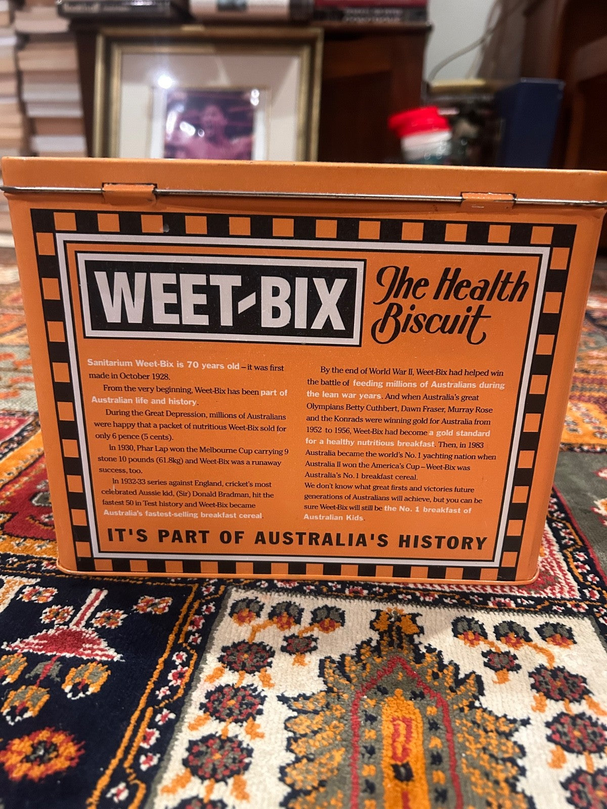 Weet-Bix Collectible Tin 1997 Retro Advertising Cereal Box Sanitarium Australian
