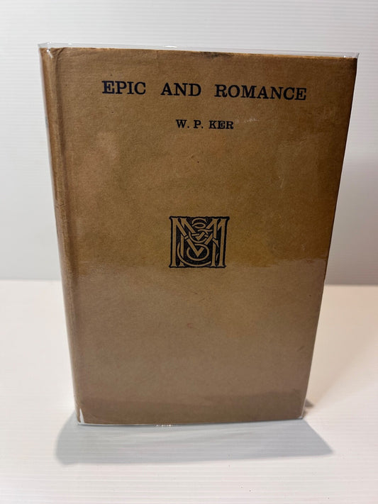 Epic and Romance W.P. Ker 1931 HC DJ Macmillan Medieval Literature Essays