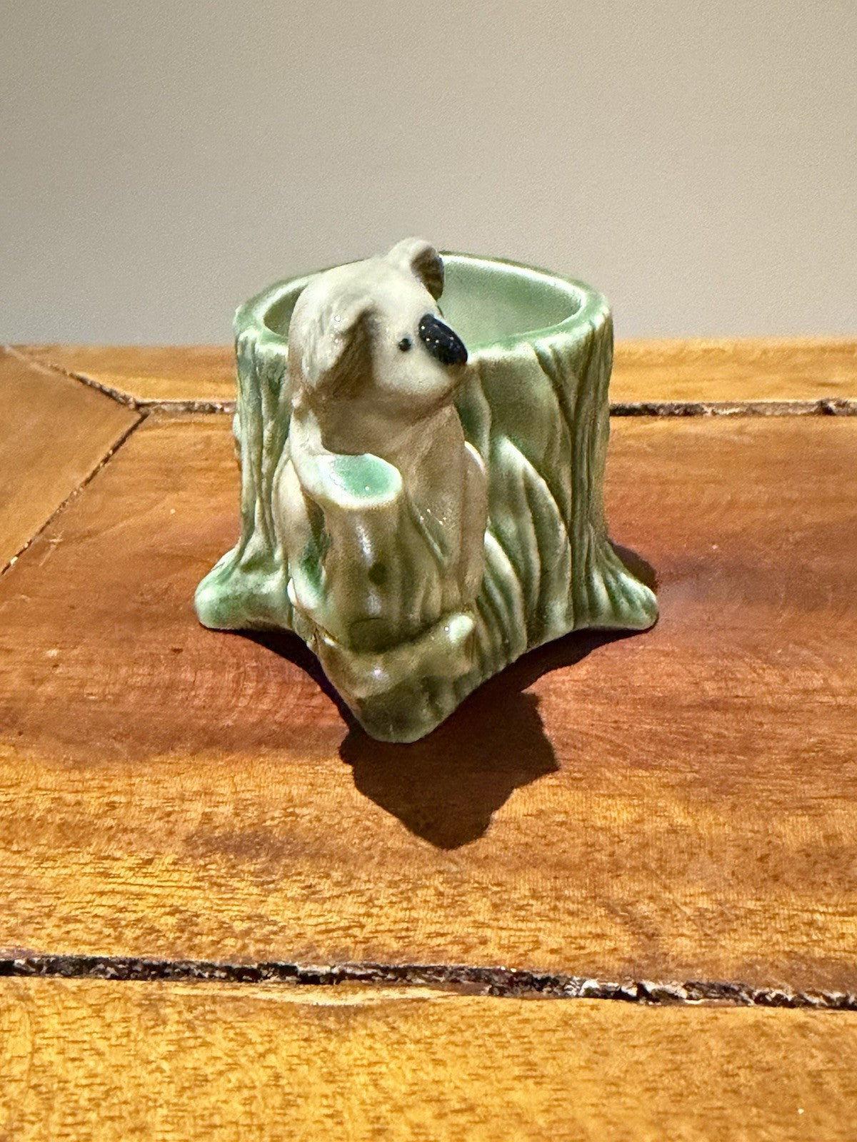 Wade Koala Toothpick Holder 1950s Porcelain Tree Stump Vase Made in England