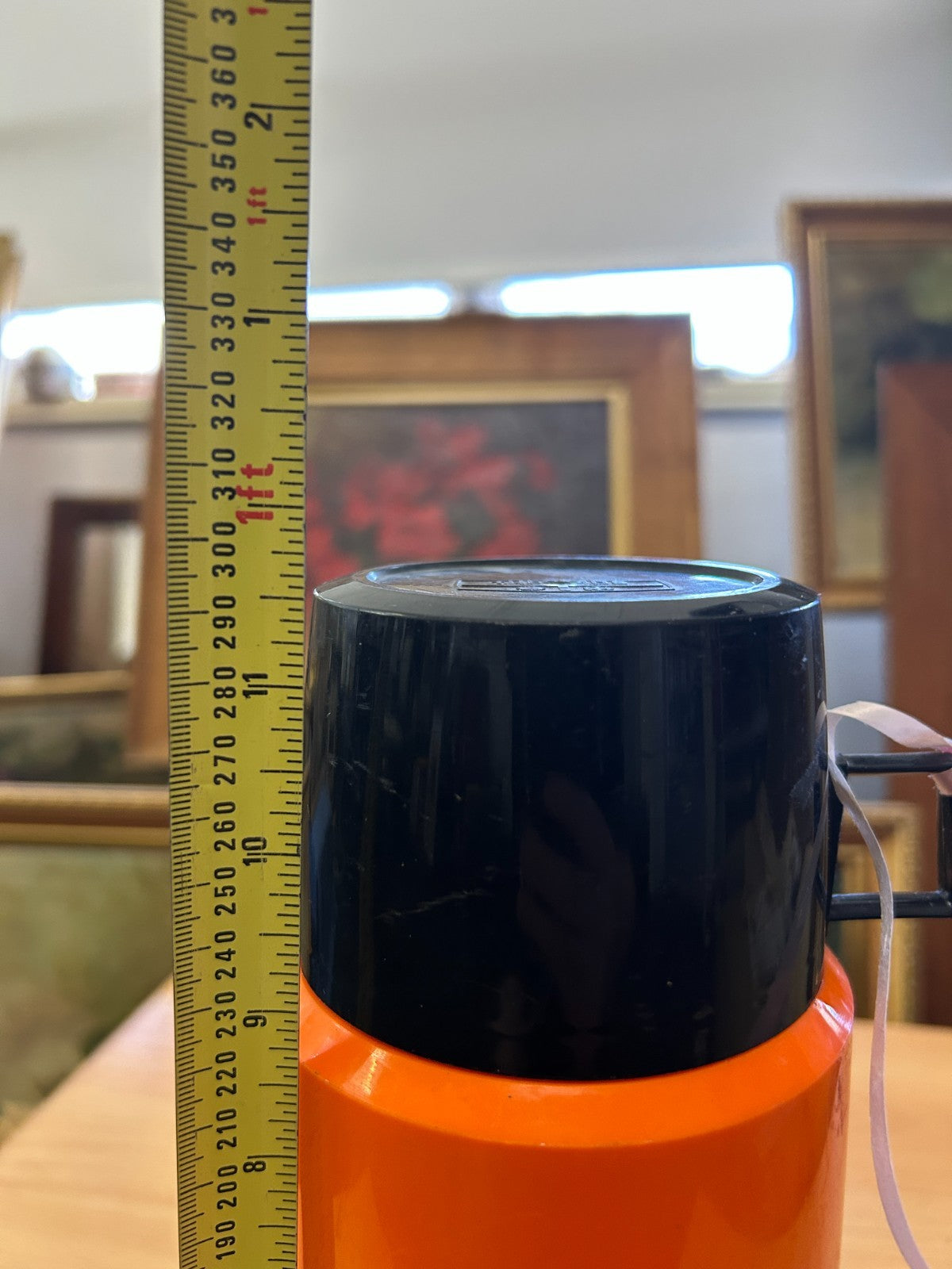 🔶 Vintage Orange Thermos Flask – Made in England – c. 1970s