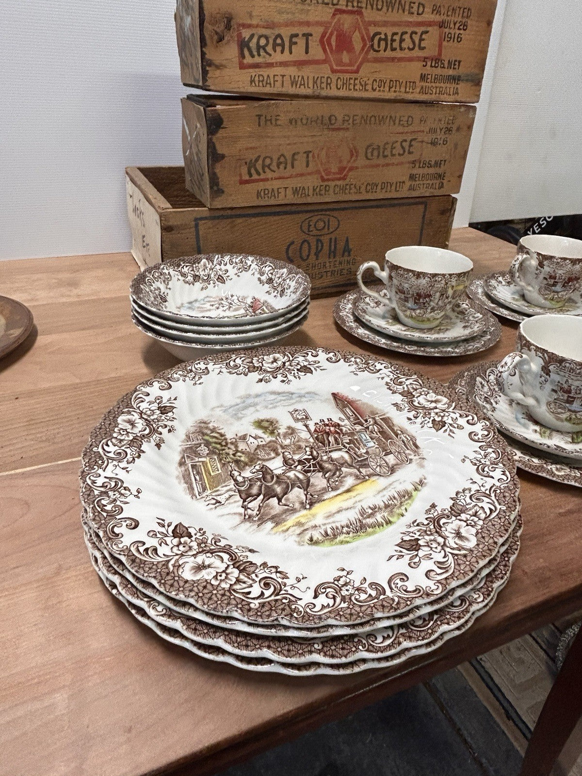 Johnson Bros Coaching Scenes Set of 16 – Gate Keeper & Hunting Country 