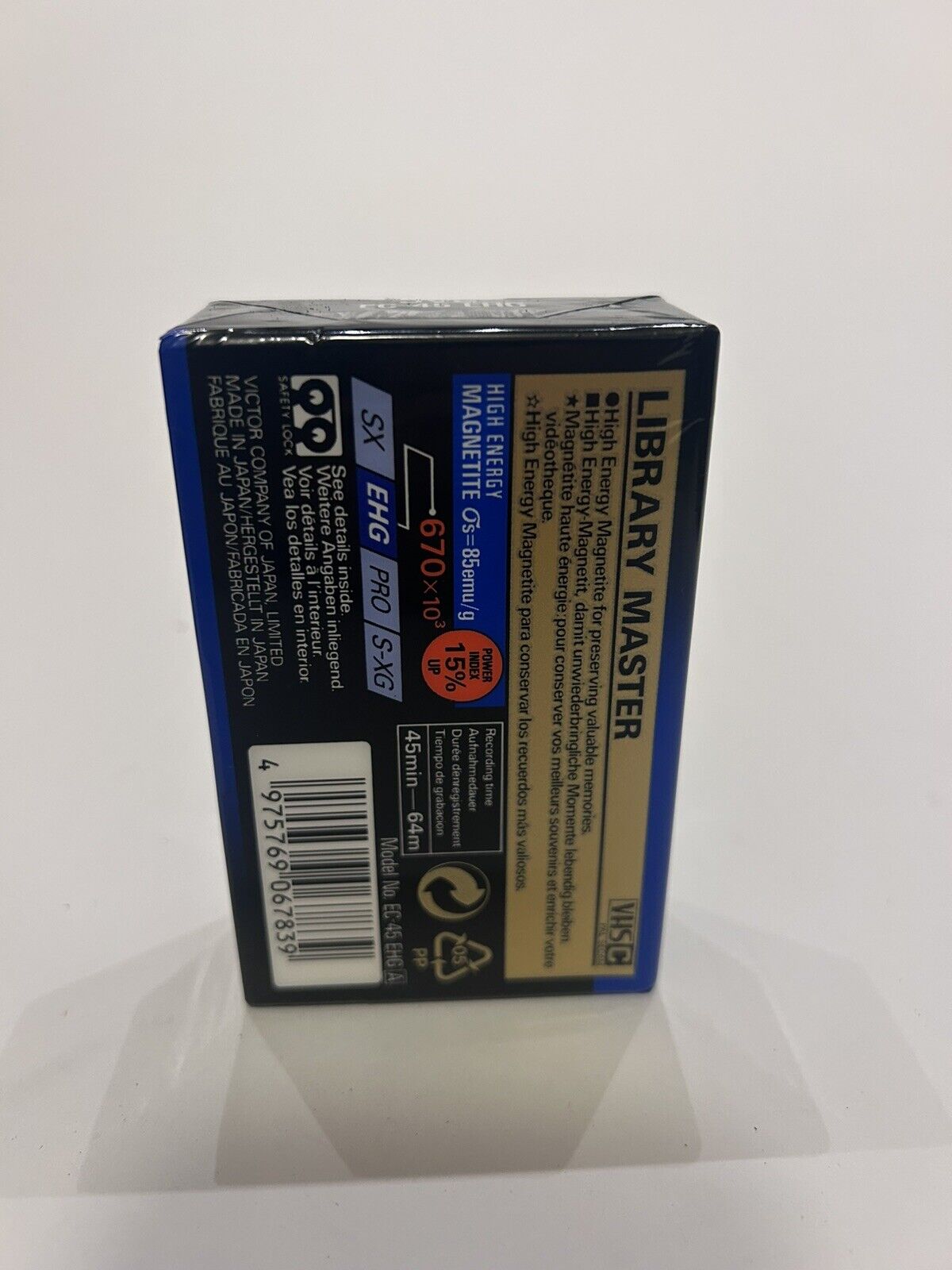 4 JVC 45 EHG - Compact VHS Video Cassette (PAL SECAM) NEW still SEALED