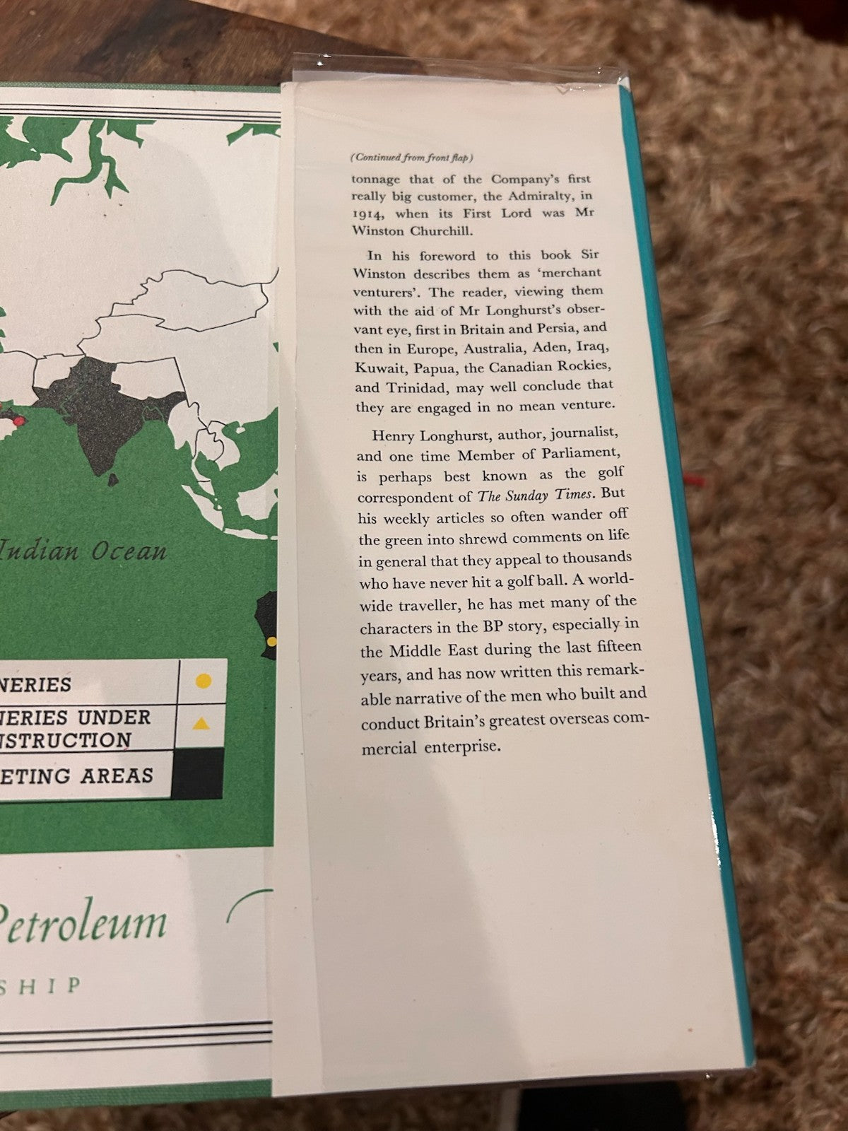 Adventure in Oil Henry Longhurst | First Edition Hardcover 1959 | BP + Brochure