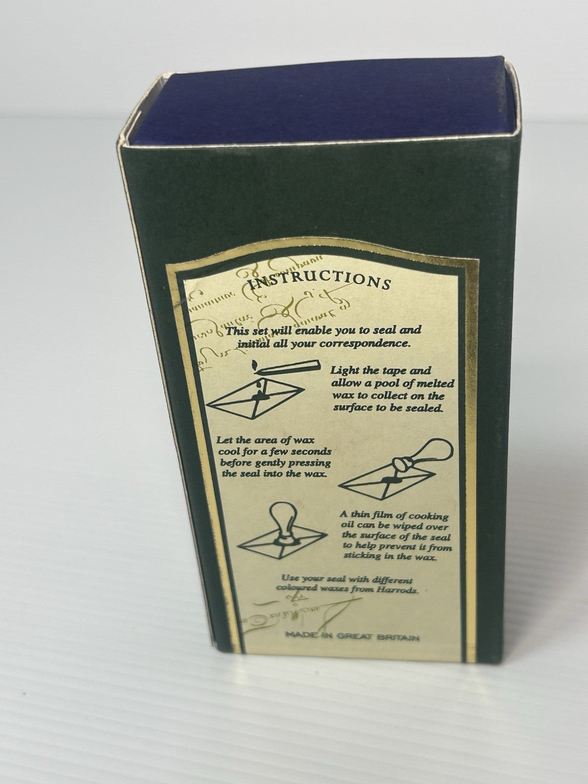 Harrods Great Britain Personal Letter “G” Seal Set with Wax in Original Box New