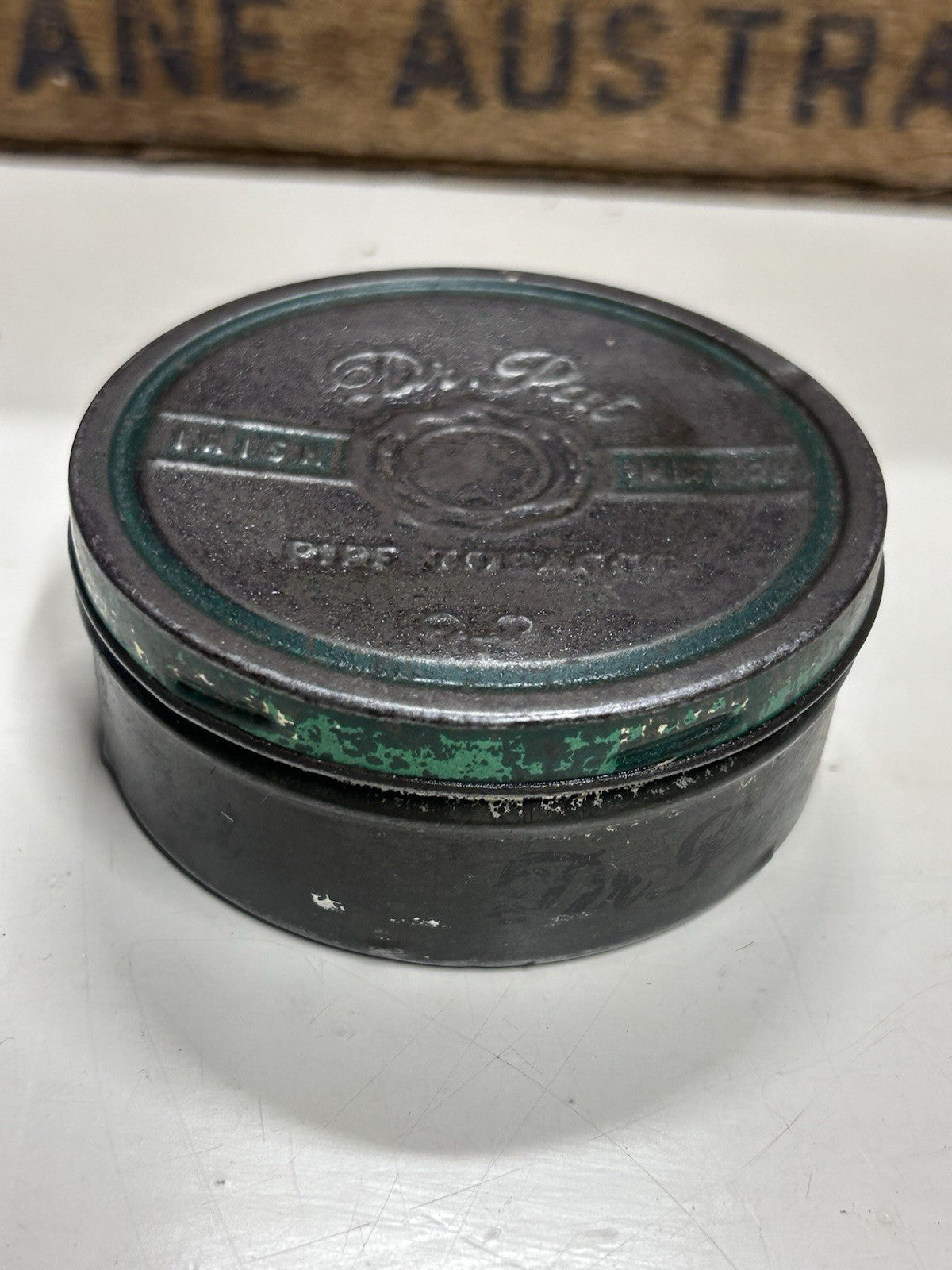Vintage Dr Pat Irish Mixture Pipe Tobacco Tin – Australia – Nice Patina