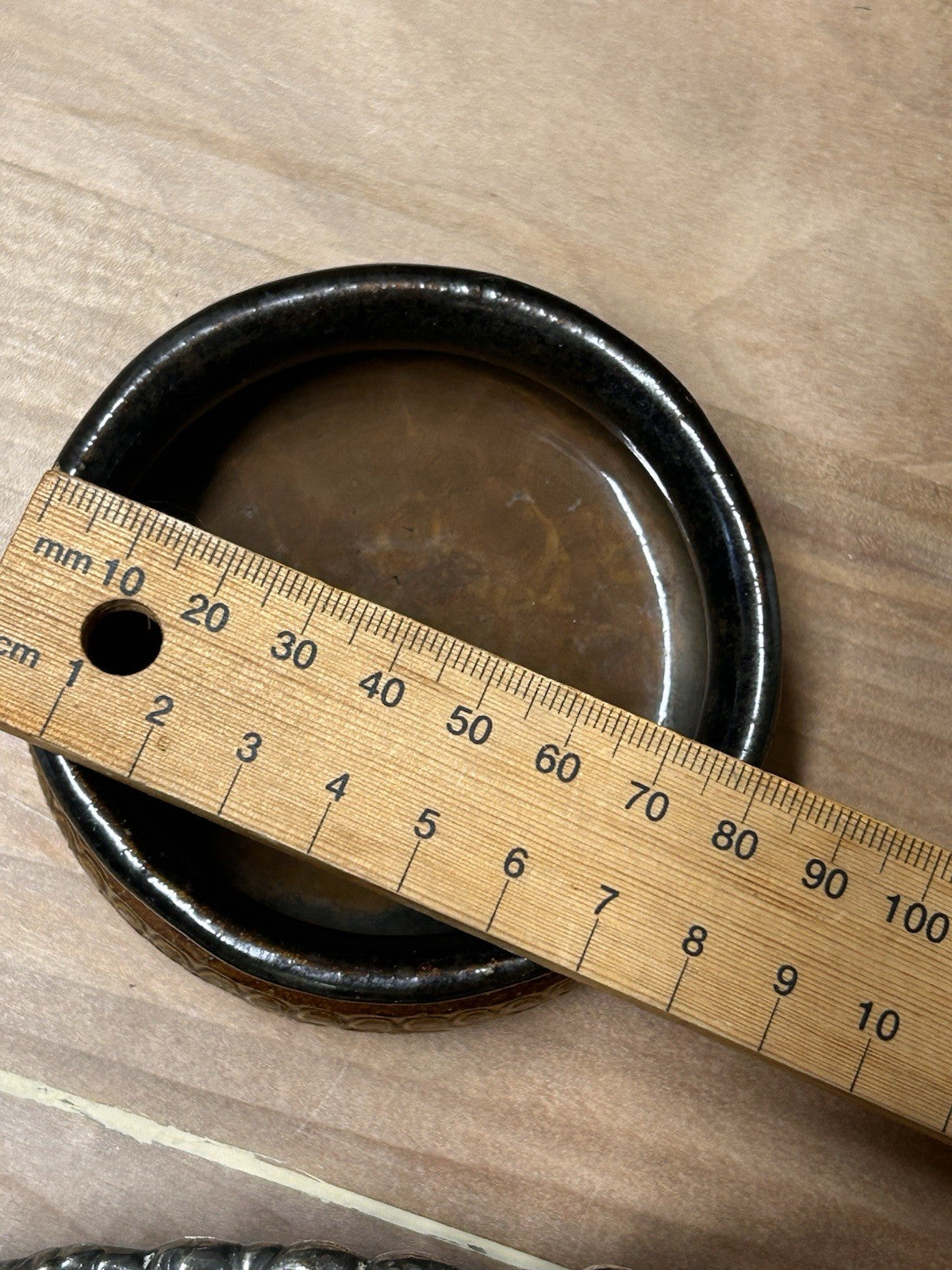 Bendigo Pottery Stoneware Dish 6/82 Handcrafted Epsom Brown Glaze 8cm