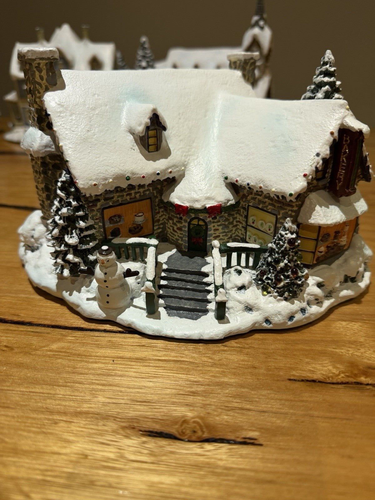 Hawthorne Village Thomas Kinkade Yuletide Bakery Christmas Village With Cord