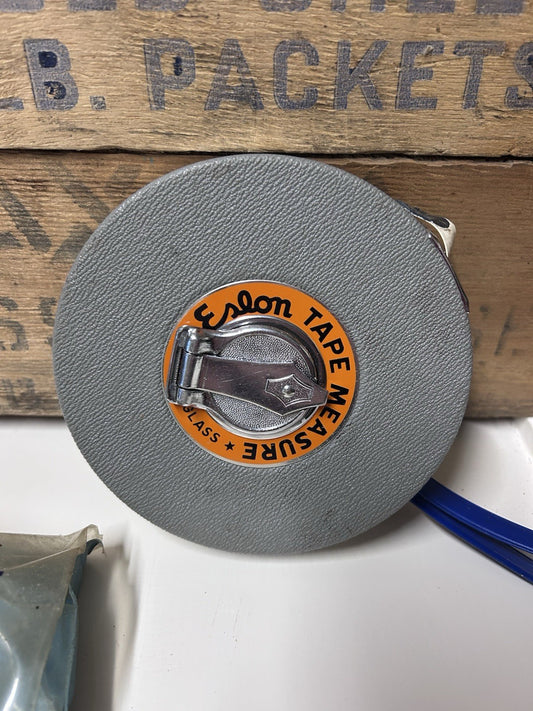 Vintage Eslon Tape Measure 20m Fibreglass Japan Sekisui Hewicaf Retro Tool