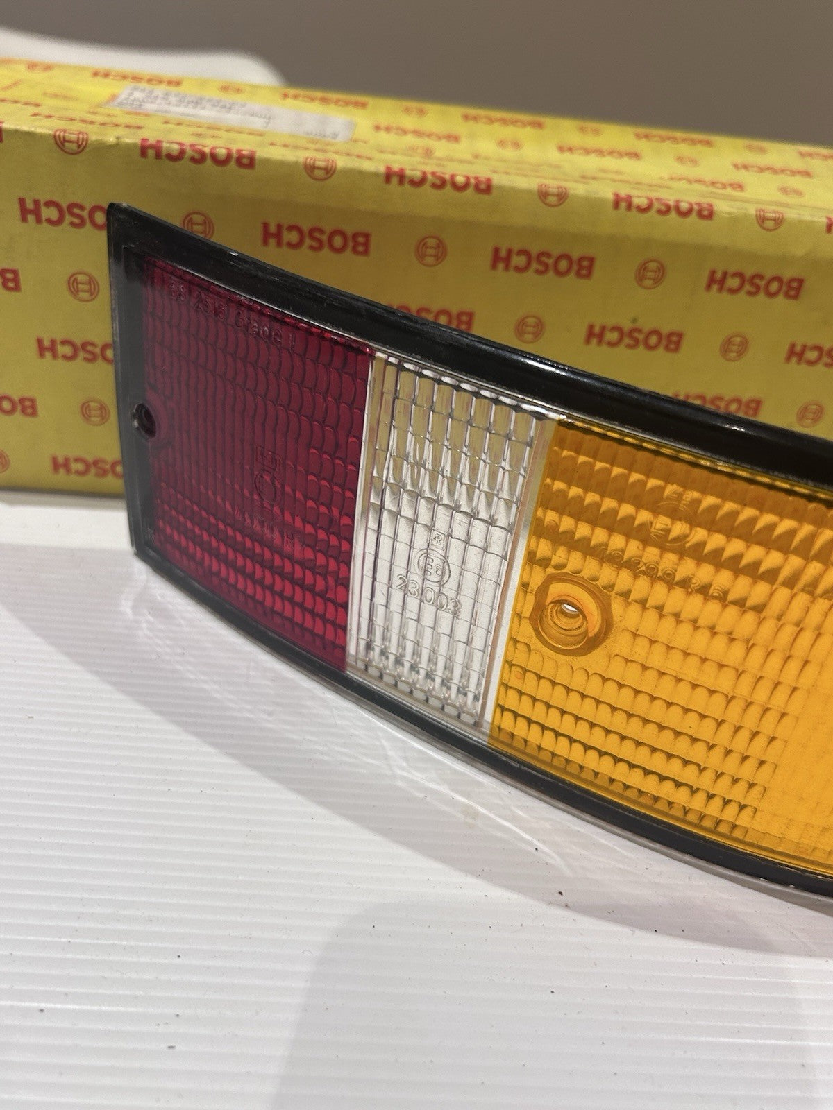 Pair Bosch Porsche 911 Rear Tail Light Lenses 1964–73 | OEM | 911.631.924.03