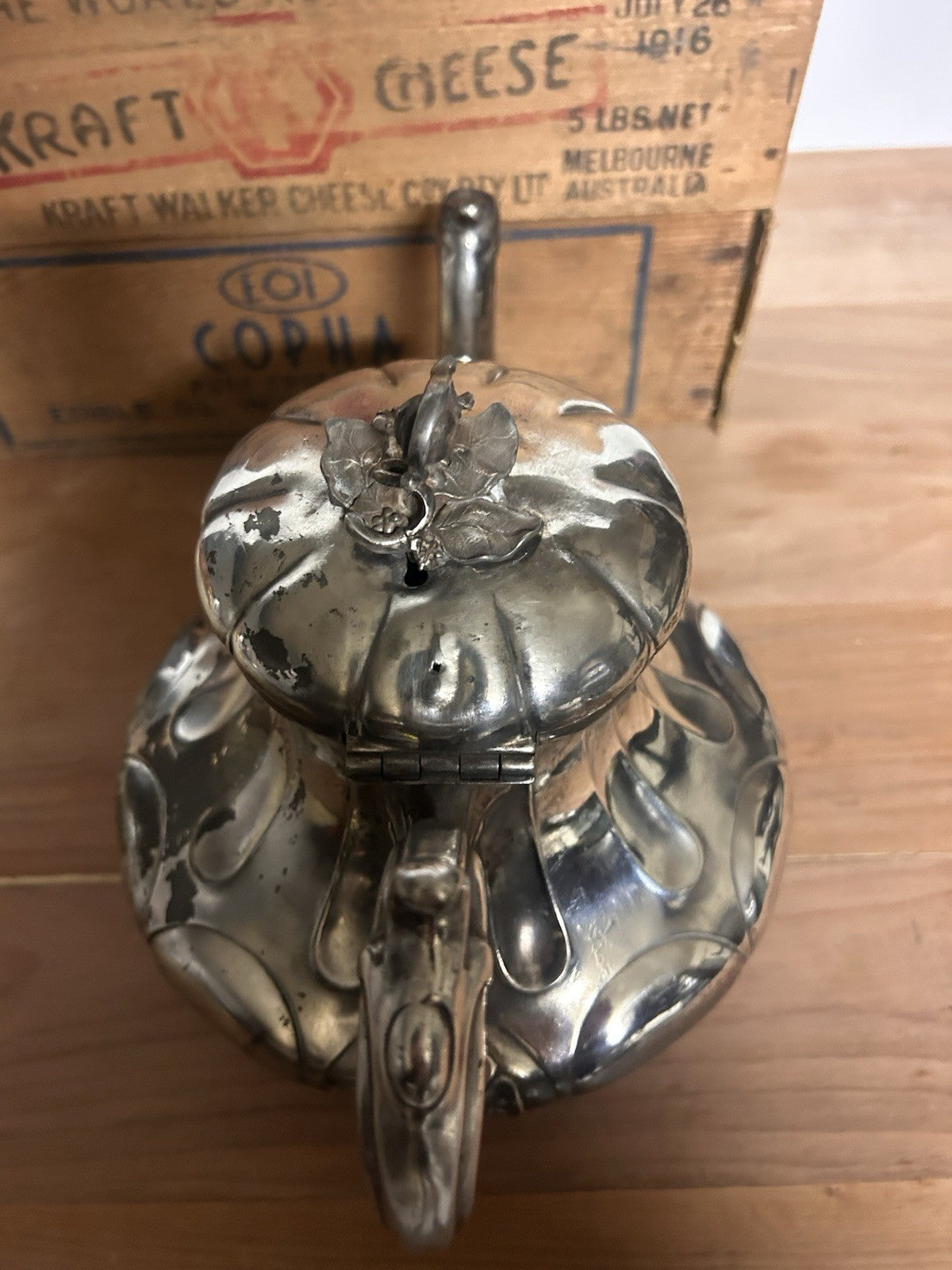 Antique Philip Ashberry & Sons Silverplate Teapot Sheffield No 1726 c1890s