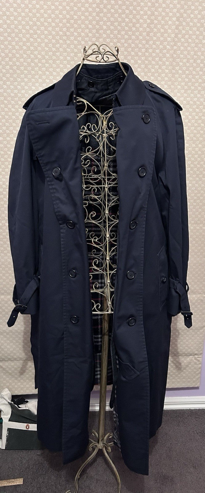 AS NEW Vintage Burberrys Trench Coat 52R Made in England Removable Wool Liner