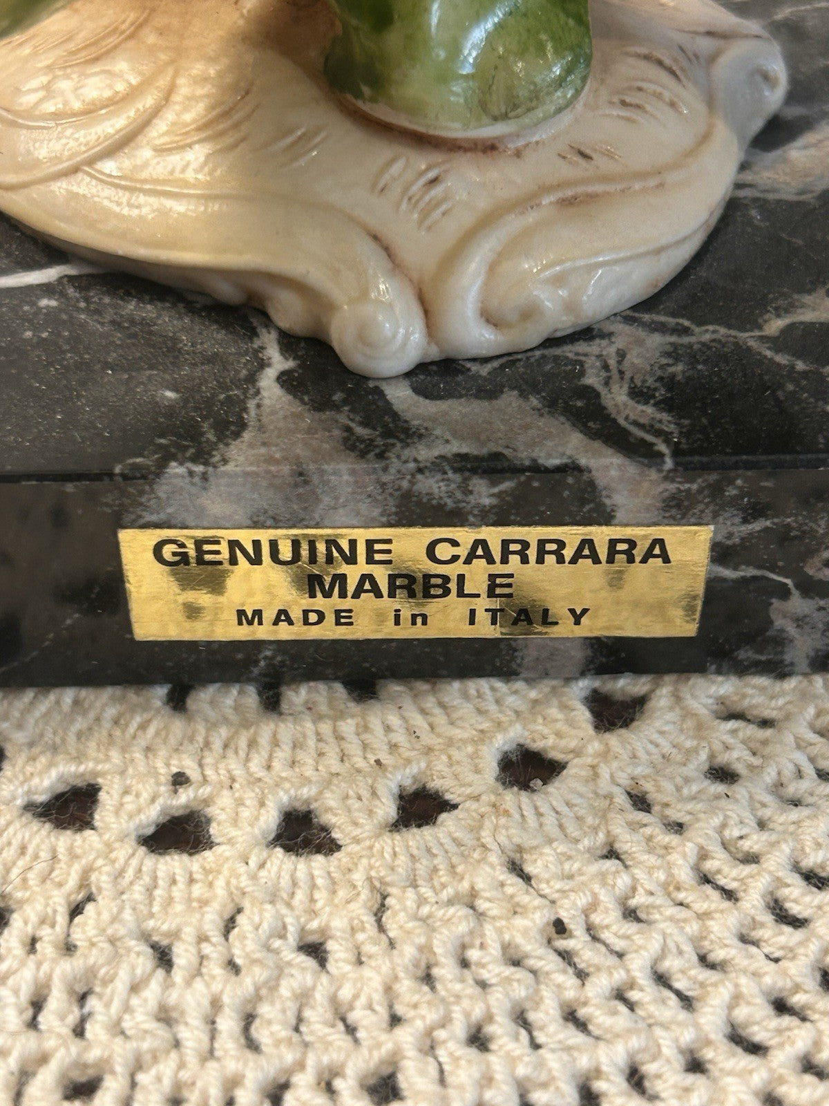 A Pair of Italian Depose Italy Figurines on Carrara Marble