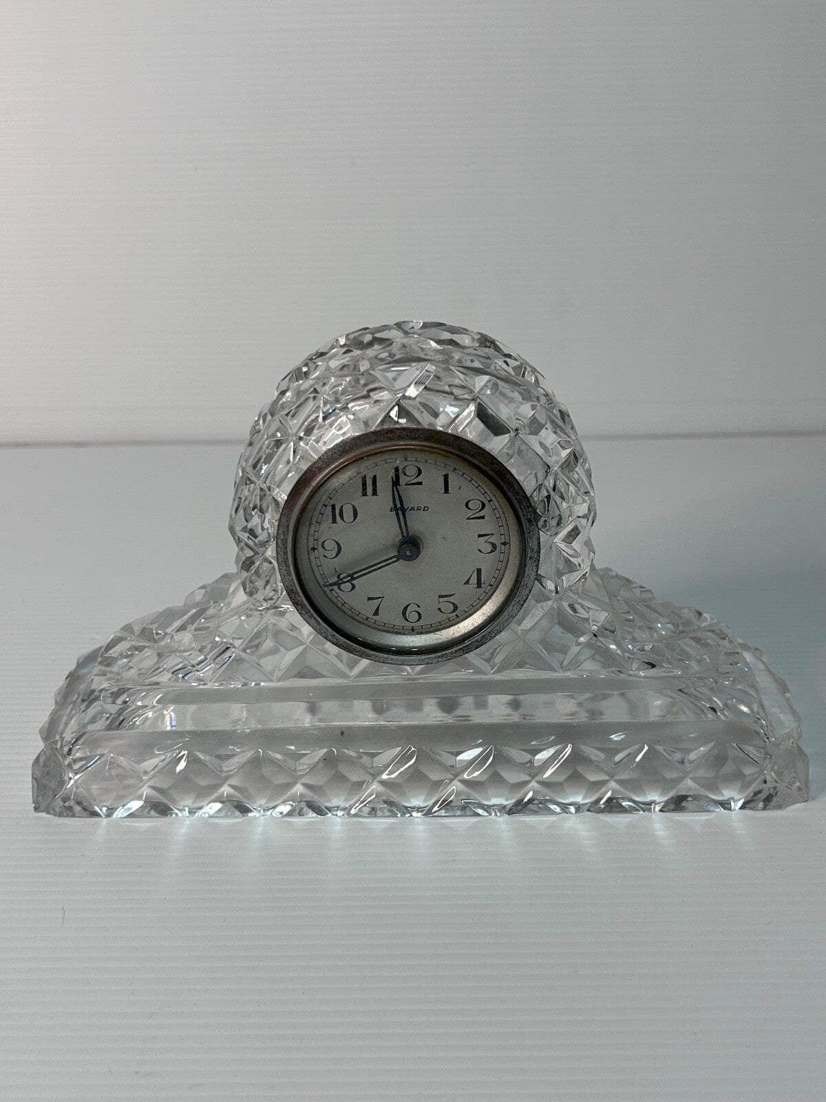 1930s French Art Deco Bayard Crystal Desk Clock – Duverdrey & Bloquel - working