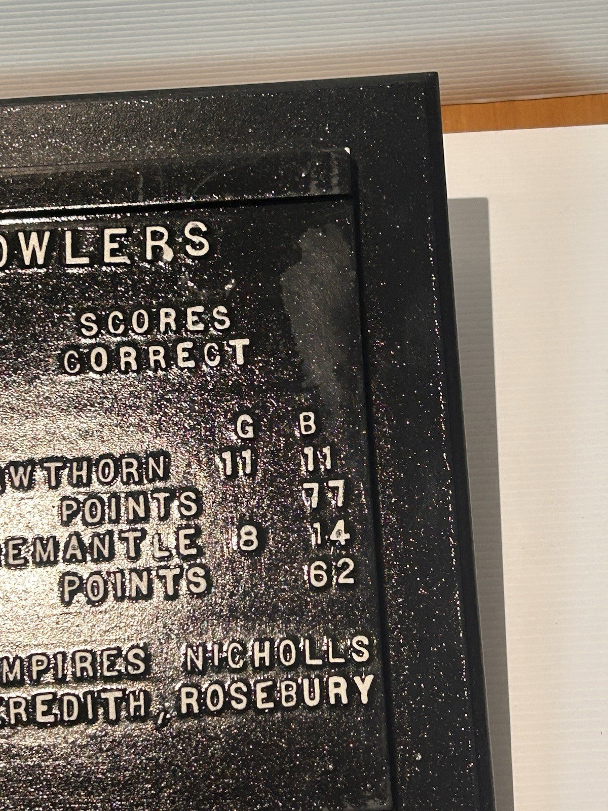 Replica MCG Scoreboard AFL Grand Final 2013 Hawthorn v Fremantle 49x25cm Approx