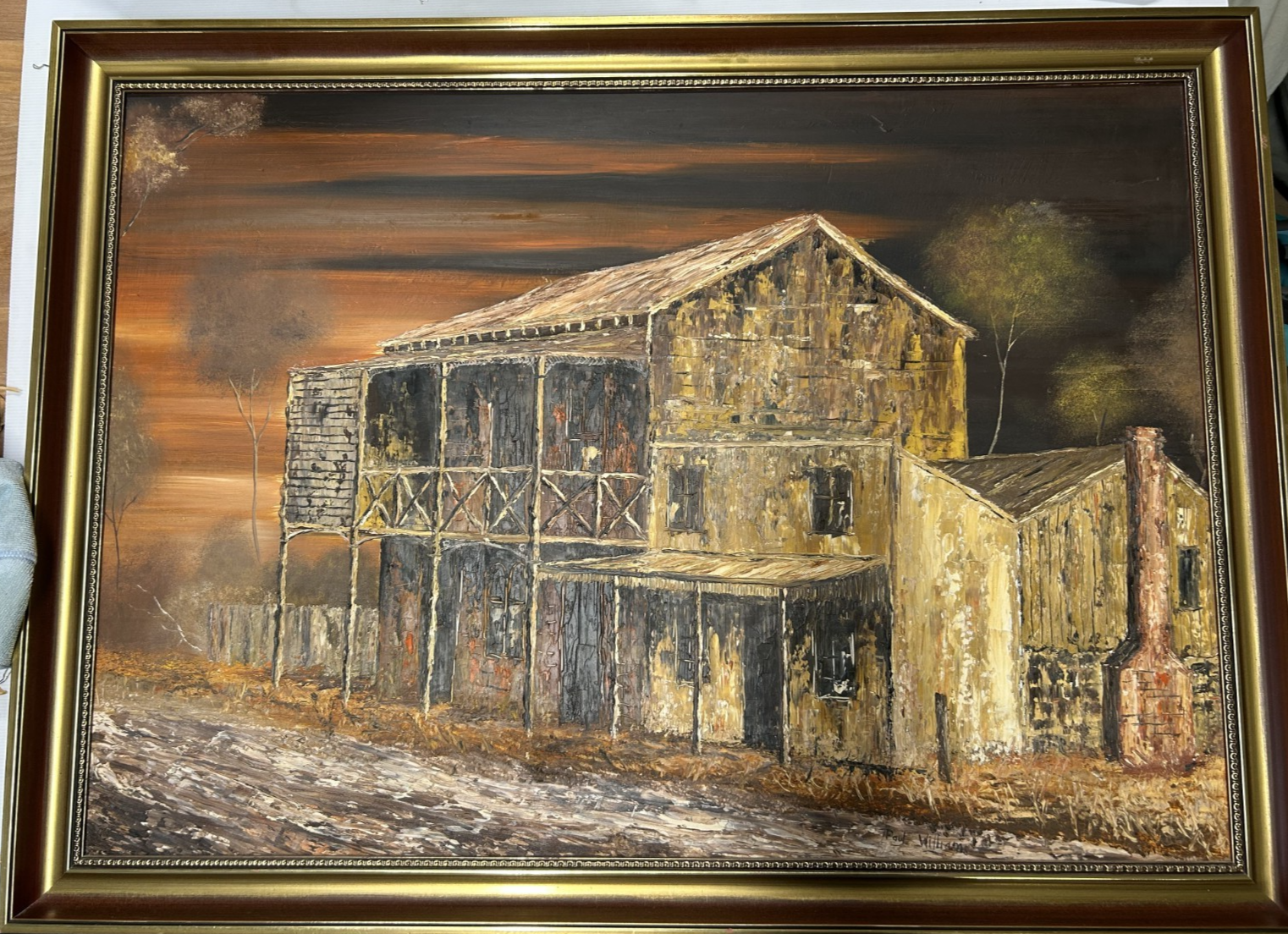 Paul Williams Finn’s Upper Yarra Hotel 1972 Oil on Board 115 × 85 cm Framed