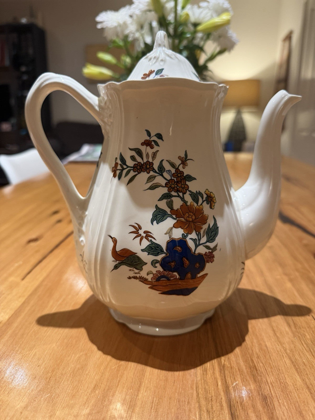 Wedgwood Chinese Teal Coffee Pot & Lid Etruria Barlaston England Vintage