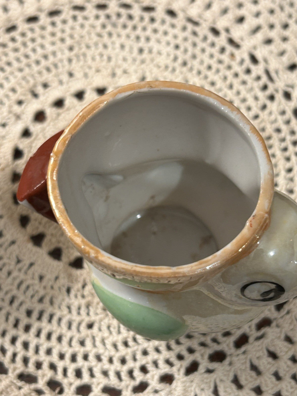 Pair Vintage Bird Egg Cups Hand-Painted Japan 1950s Ceramic Novelty Collectibles