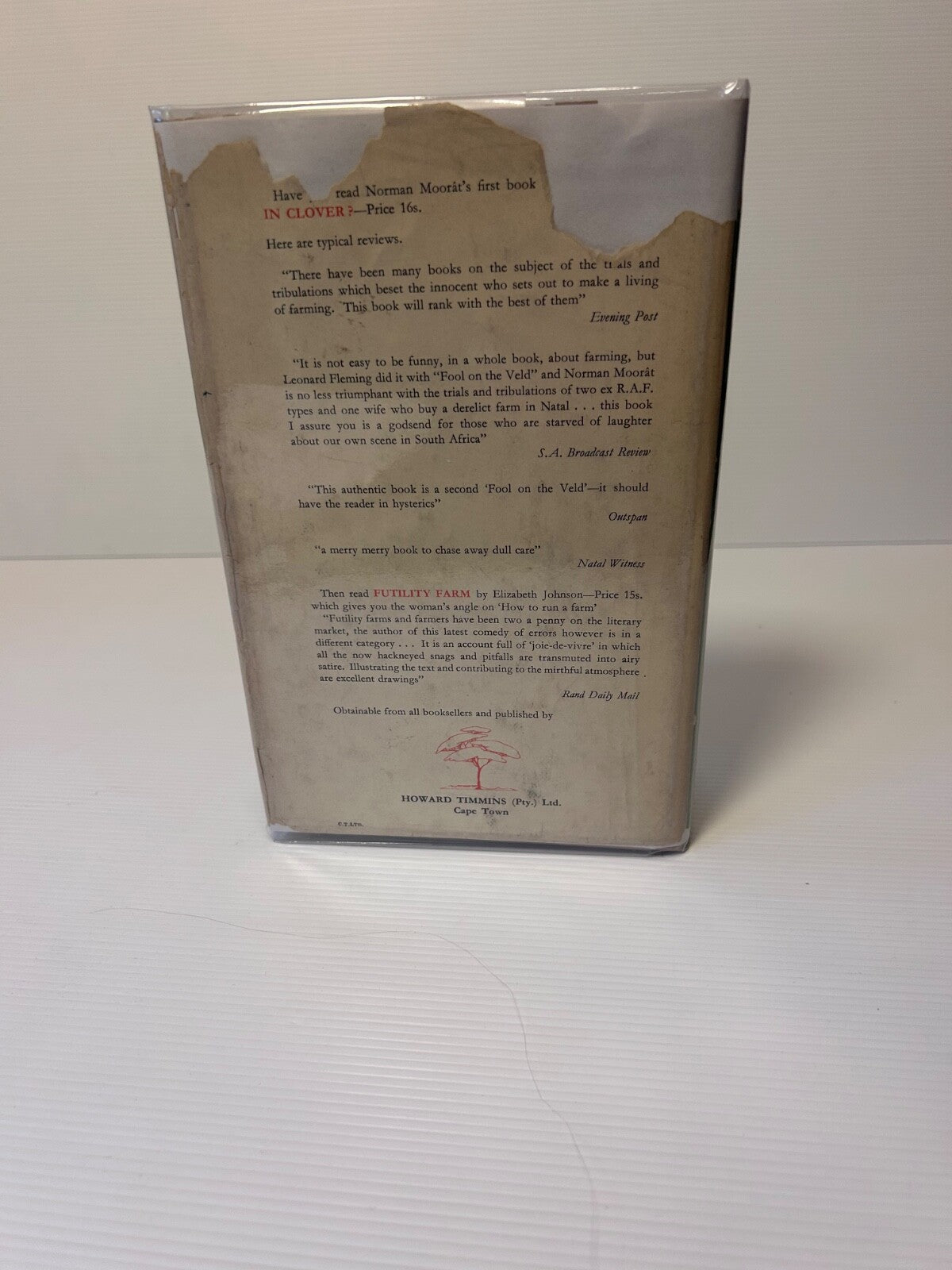 The Clods Press On Norman Moorat HC DJ 1958 1st Ed South Africa