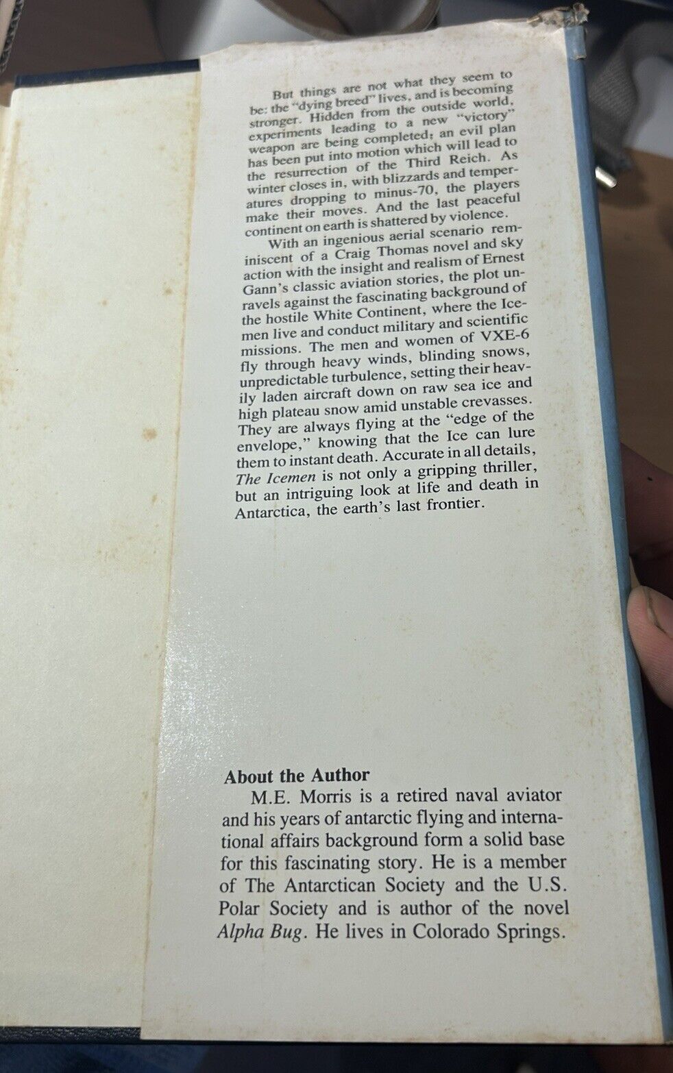 The Icemen : A Novel of Antarctica by M. E. Morris (1988, Hardcover)