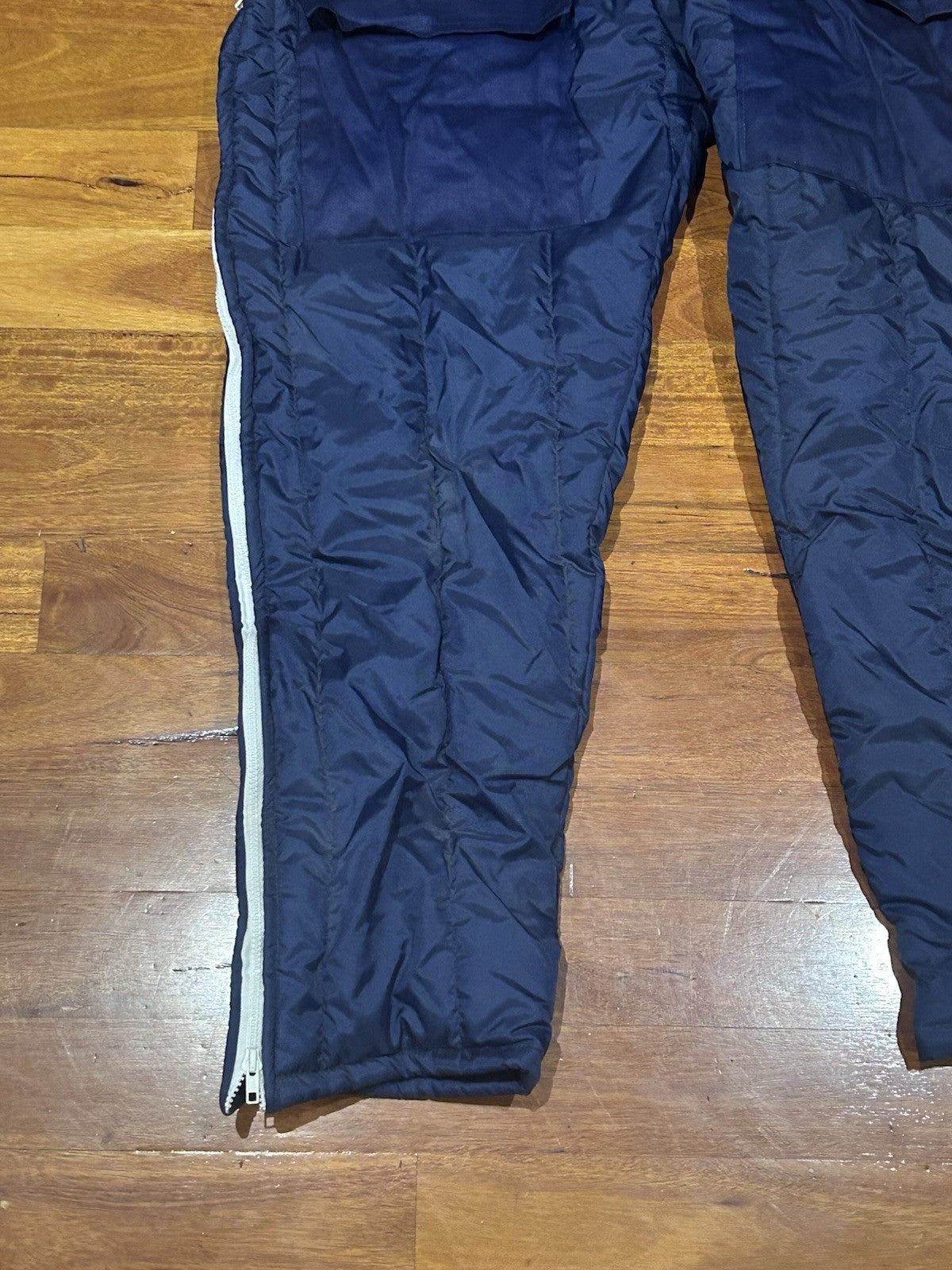 Vintage Aussie Ski Products Snow Suit Navy Blue Size L Hooded Retro 80s