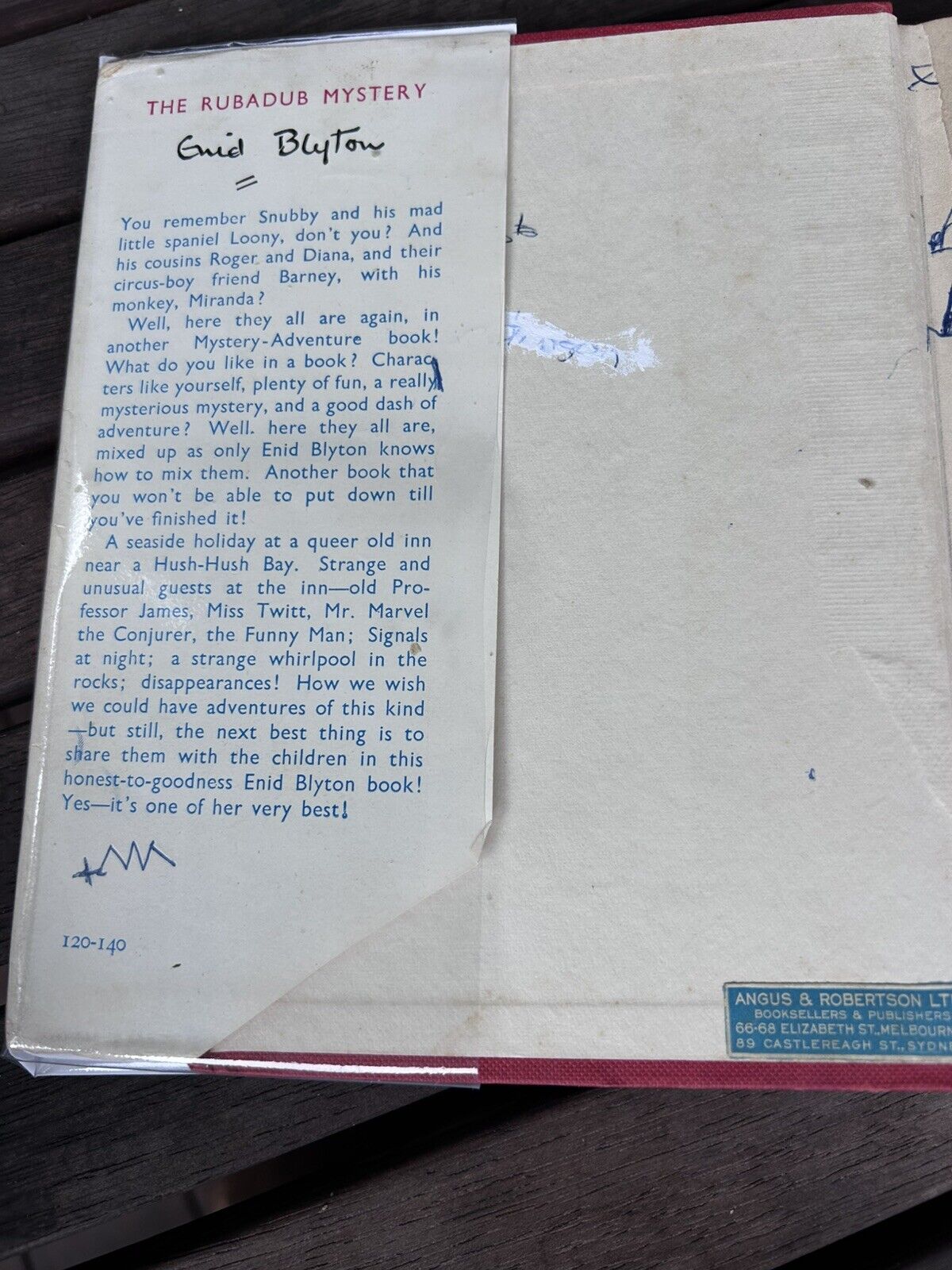 THE RUBADUB MYSTERY By Enid Blyton Hard Cover, Dust Jacket True First Edition