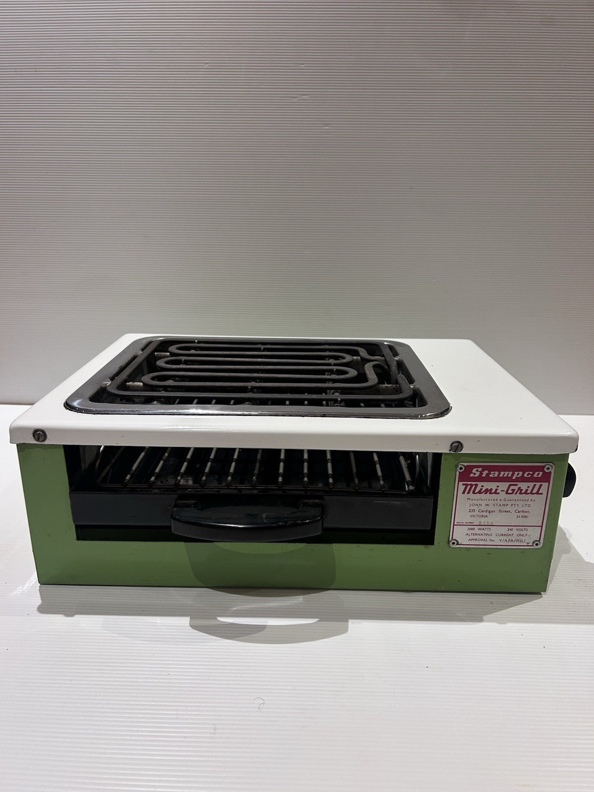 Vintage Stampco Mini-Grill Retro Green Electric Cooker 240V Aust Made