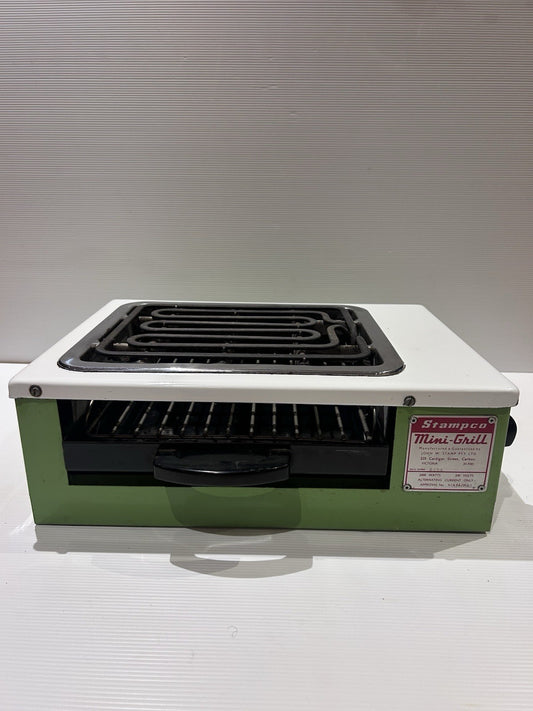 Vintage Stampco Mini-Grill Retro Green Electric Cooker 240V Aust Made