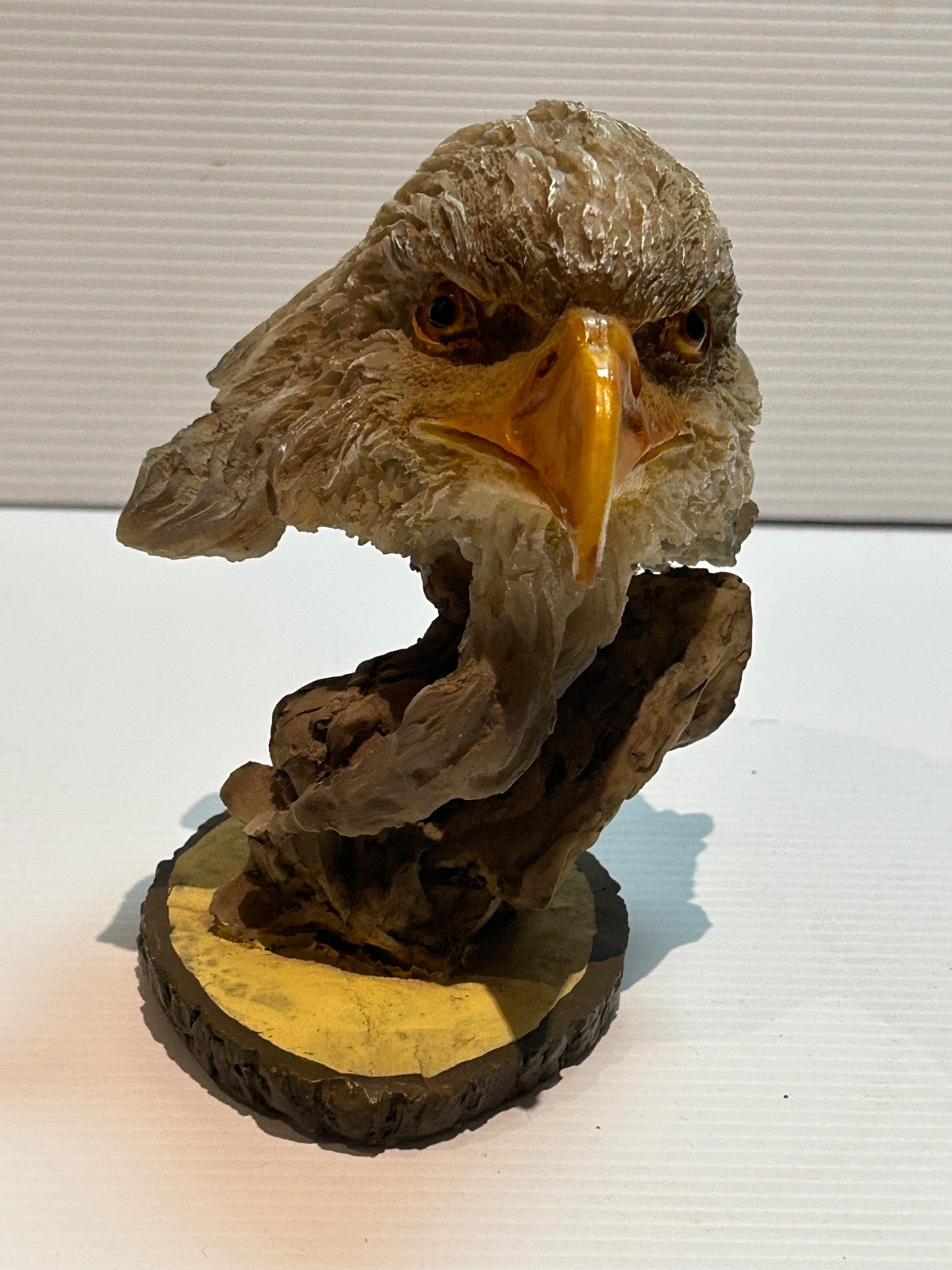 Vintage Resin Eagle Head Bust Sculpture 14cm Wildlife Bird of Prey Figurine