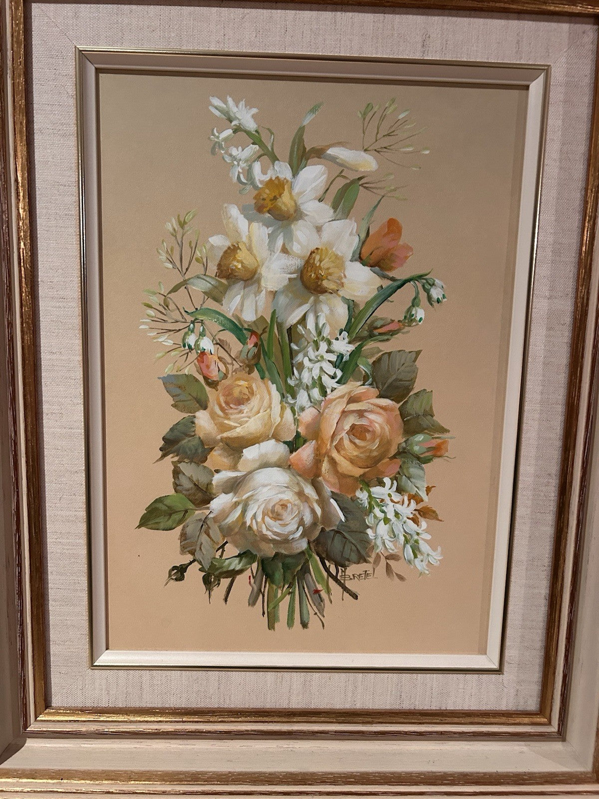 Nan Bretel “A Touch of Spring” Floral Oil 40x52cm Framed Portarlington