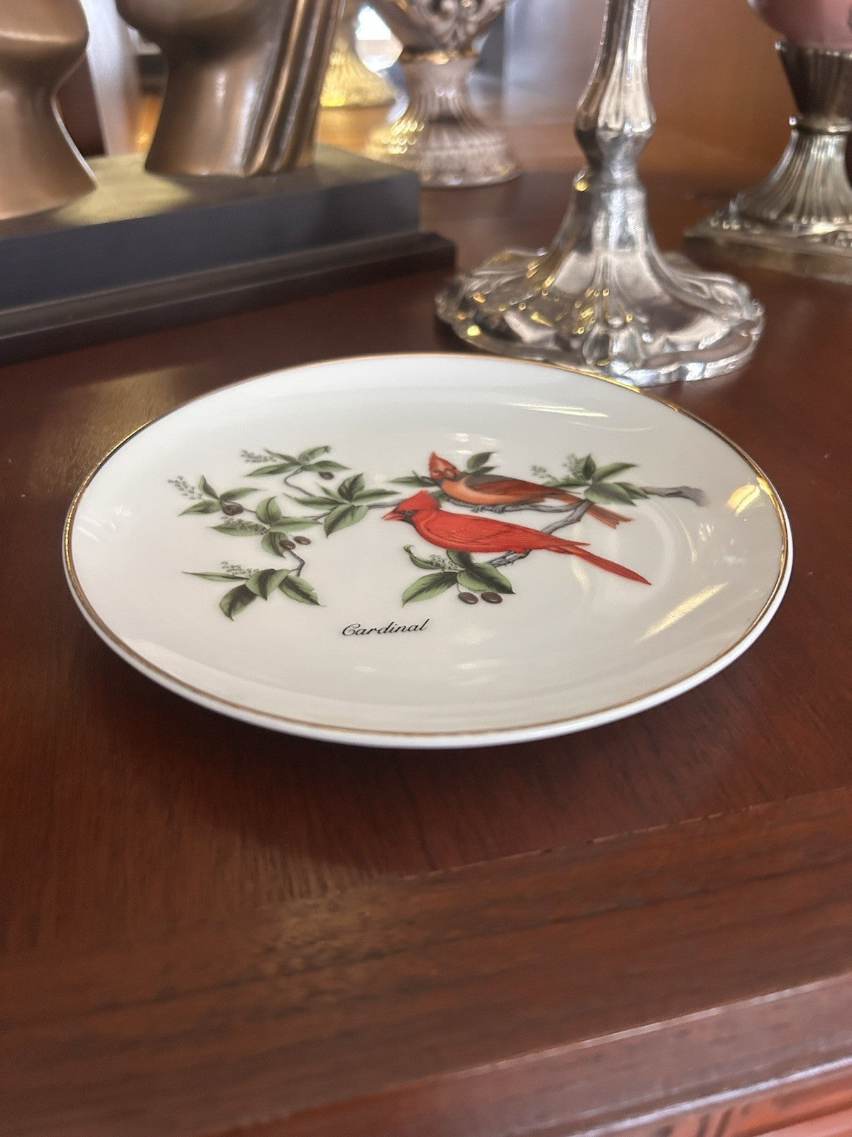 John James Audubon Cardinal Decorative Plate 1986 Porcelain Bird Plate 