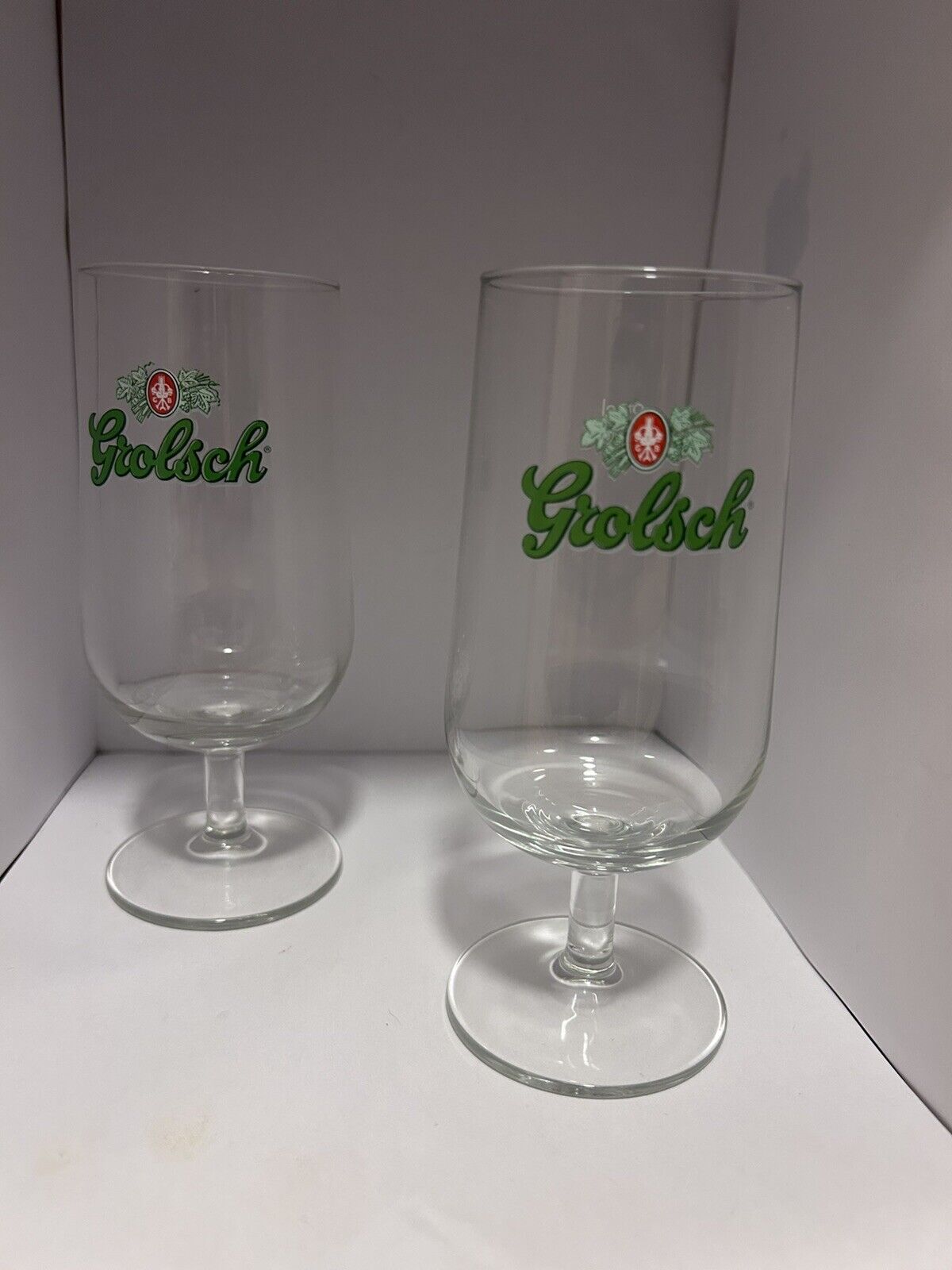 GROLSCH Stemmed Beer Glass With Colour Logo (250ml) x2 - 250ml