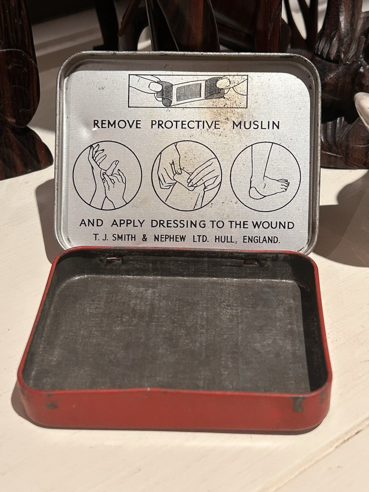 Vintage Elastoplast First Aid Dressings Tin T.J. Smith & Nephew England 1930s/40