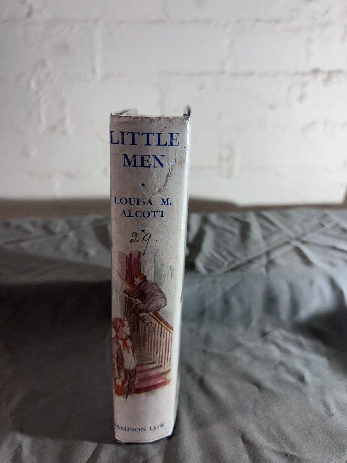 Little Men by Louisa M Alcott 1930s edition with Dust Jacket & Photos RARE