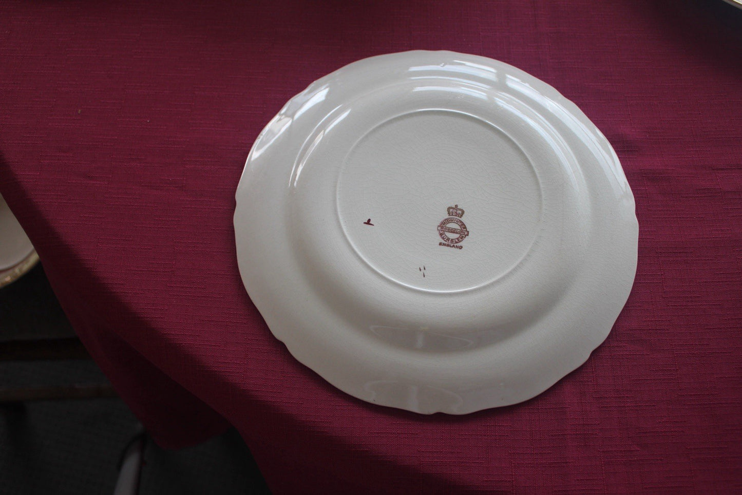 Midwinter Porcelain Burgundy & Gilt Dinner Tea Set for  6 England Vintage