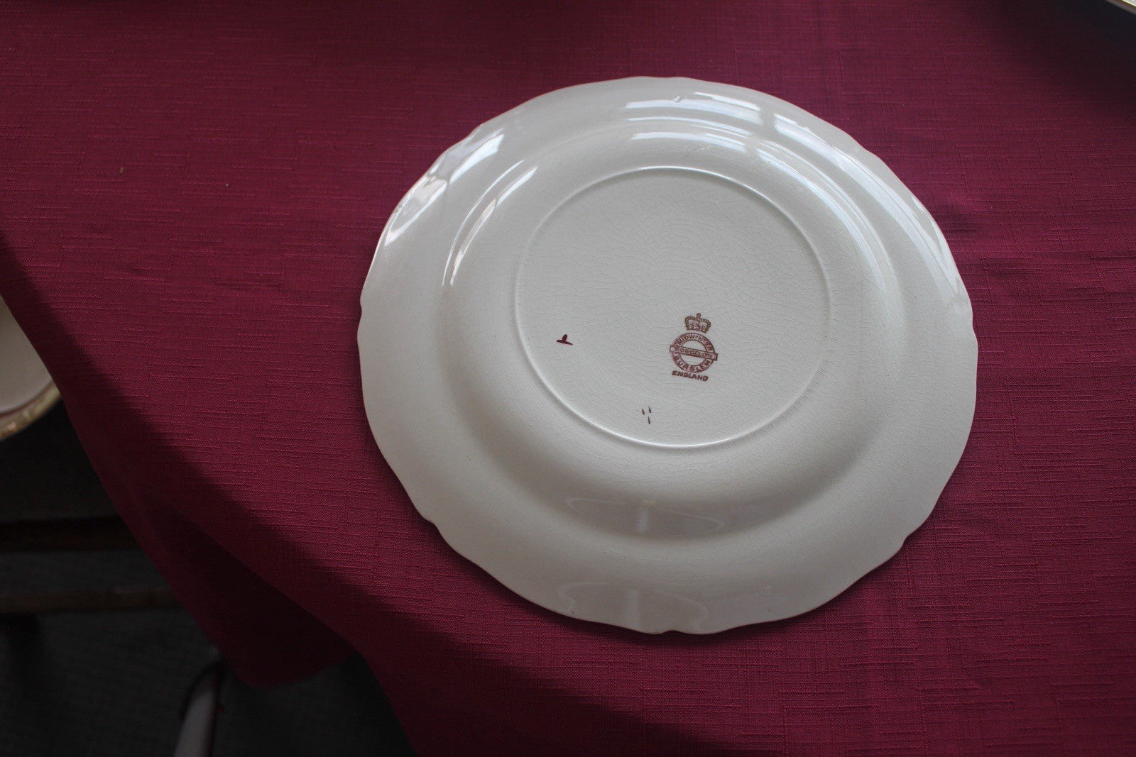 Midwinter Porcelain Burgundy & Gilt Dinner Tea Set for  6 England Vintage