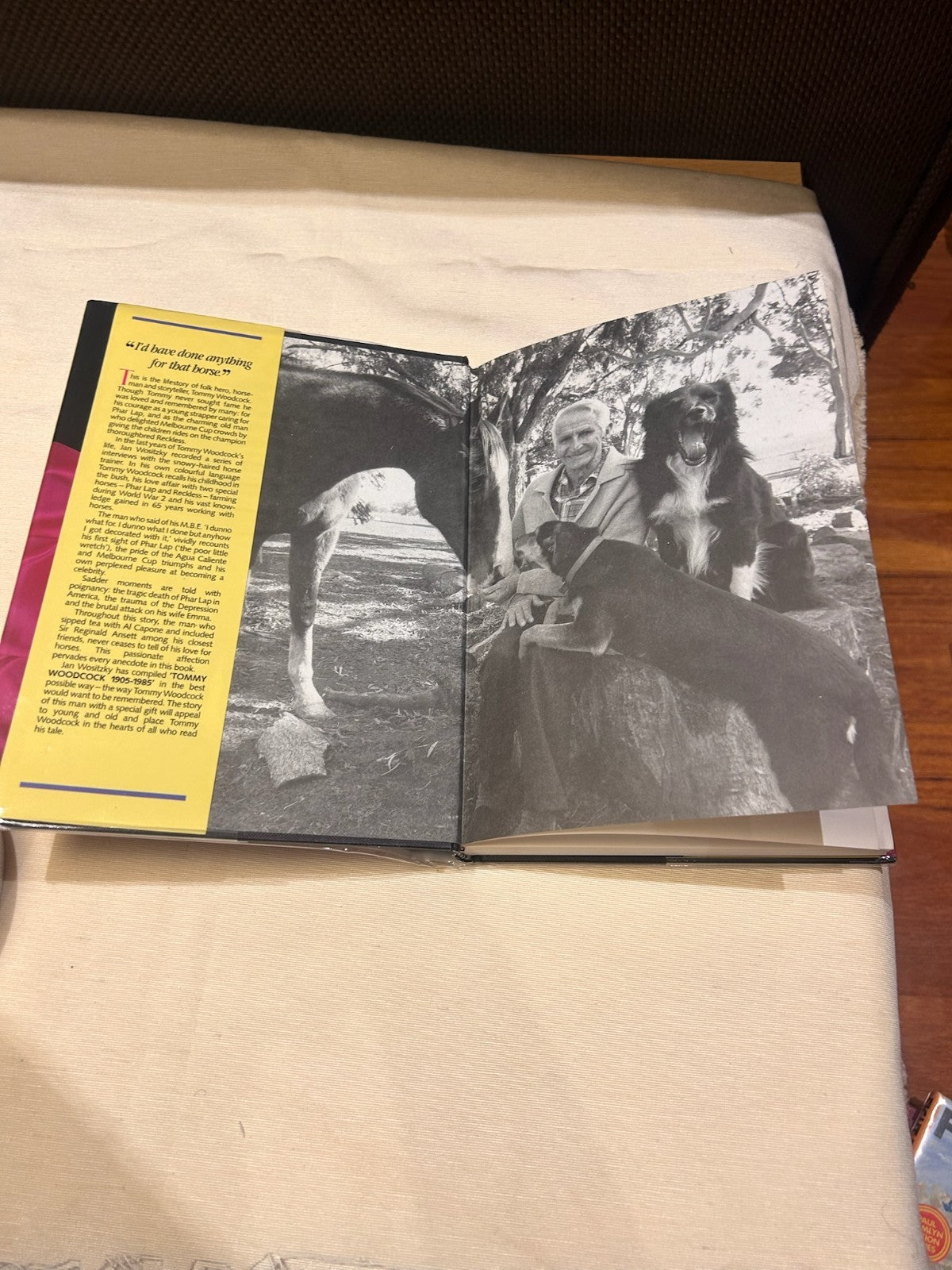 Tommy Woodcock – The Life Story of a Legendary Horseman | 1986 Hardcover 1st Ed