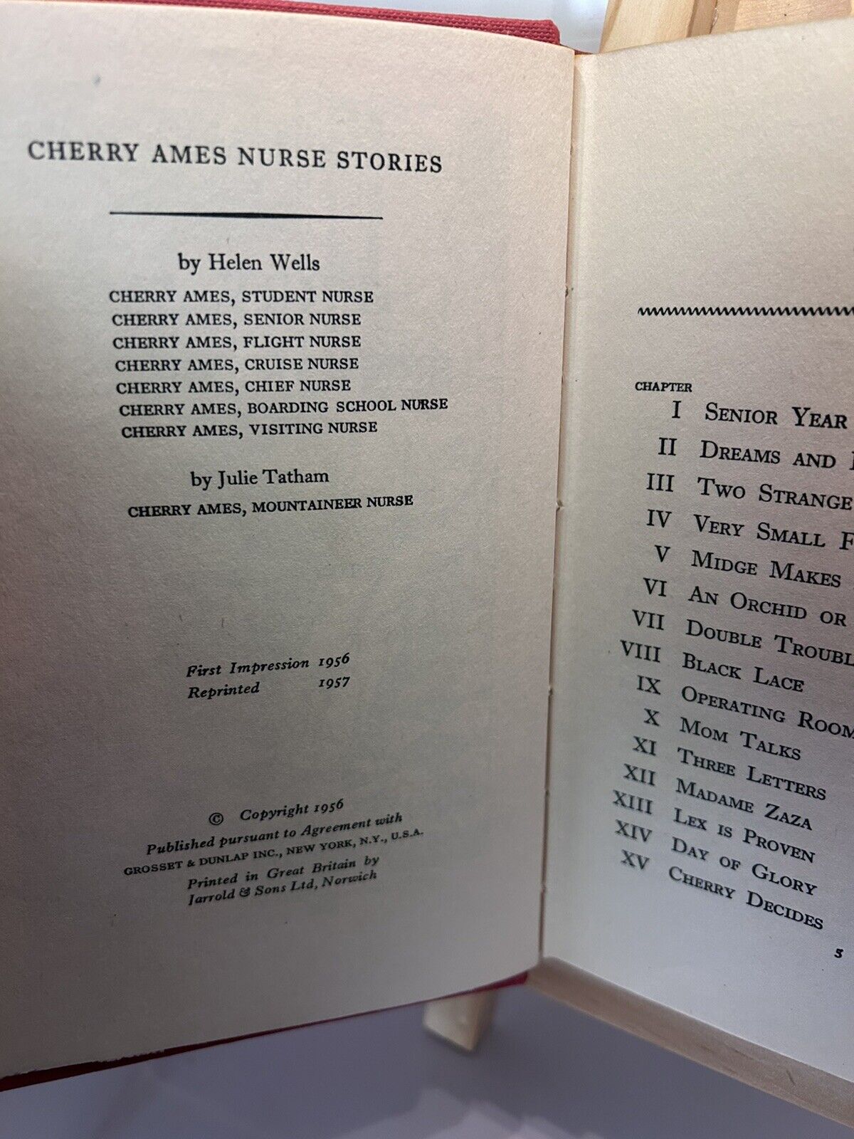 Vintage Cherry Ames Senior Nurse 1957 by Helen Wells with Dust Jacket