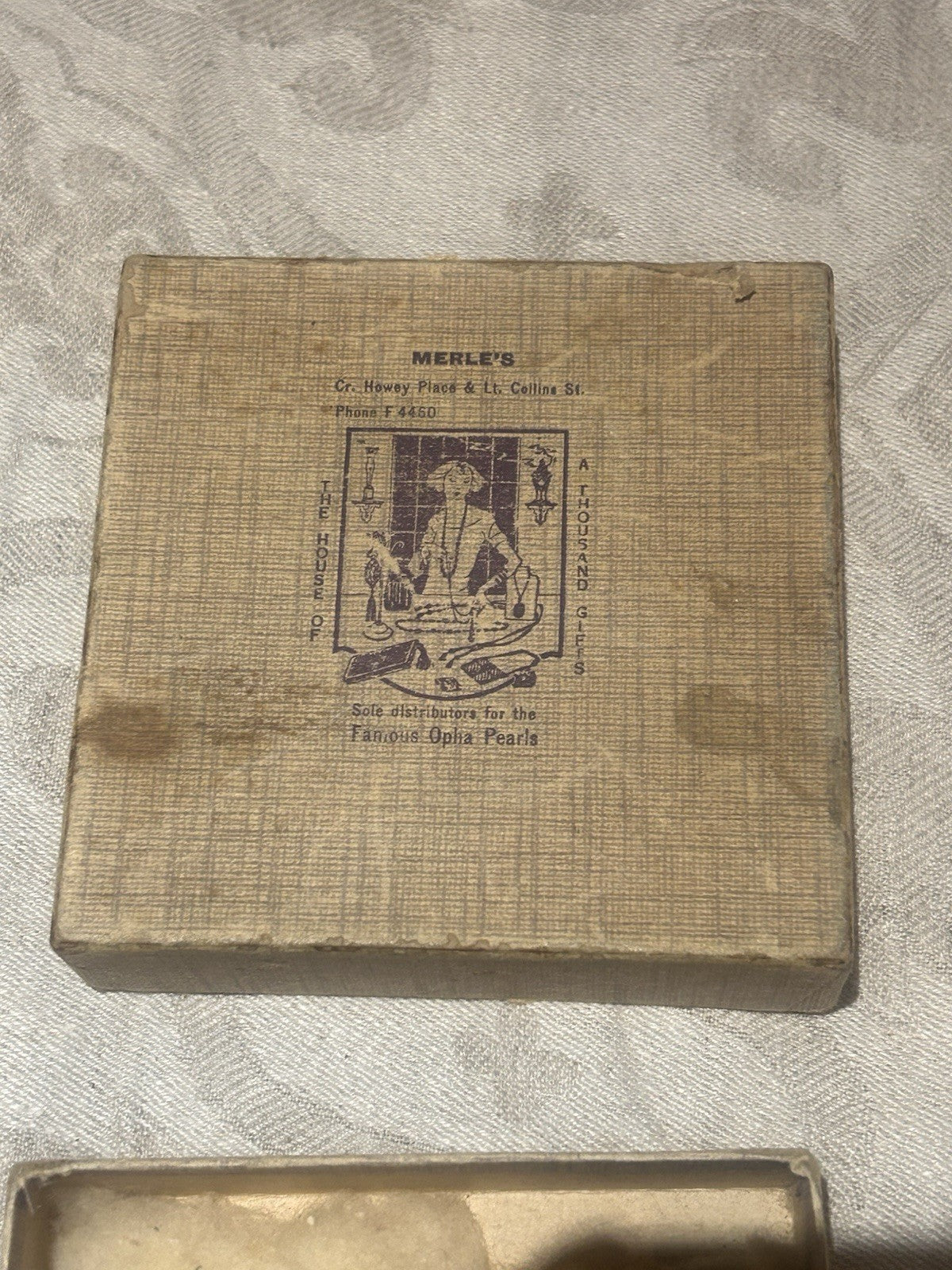 Vintage Amber Glass Necklace Set x3 w Merle’s Melbourne Jewellery Box c1950