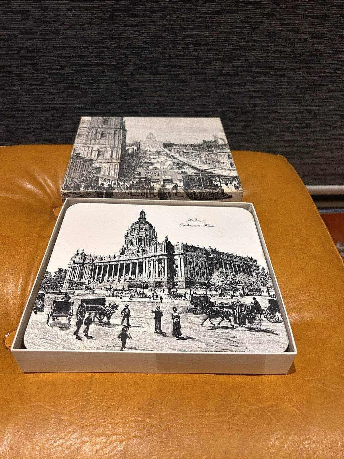 Vintage 1970s Princess Table Mats Melbourne Scenes Set 6 Boxed