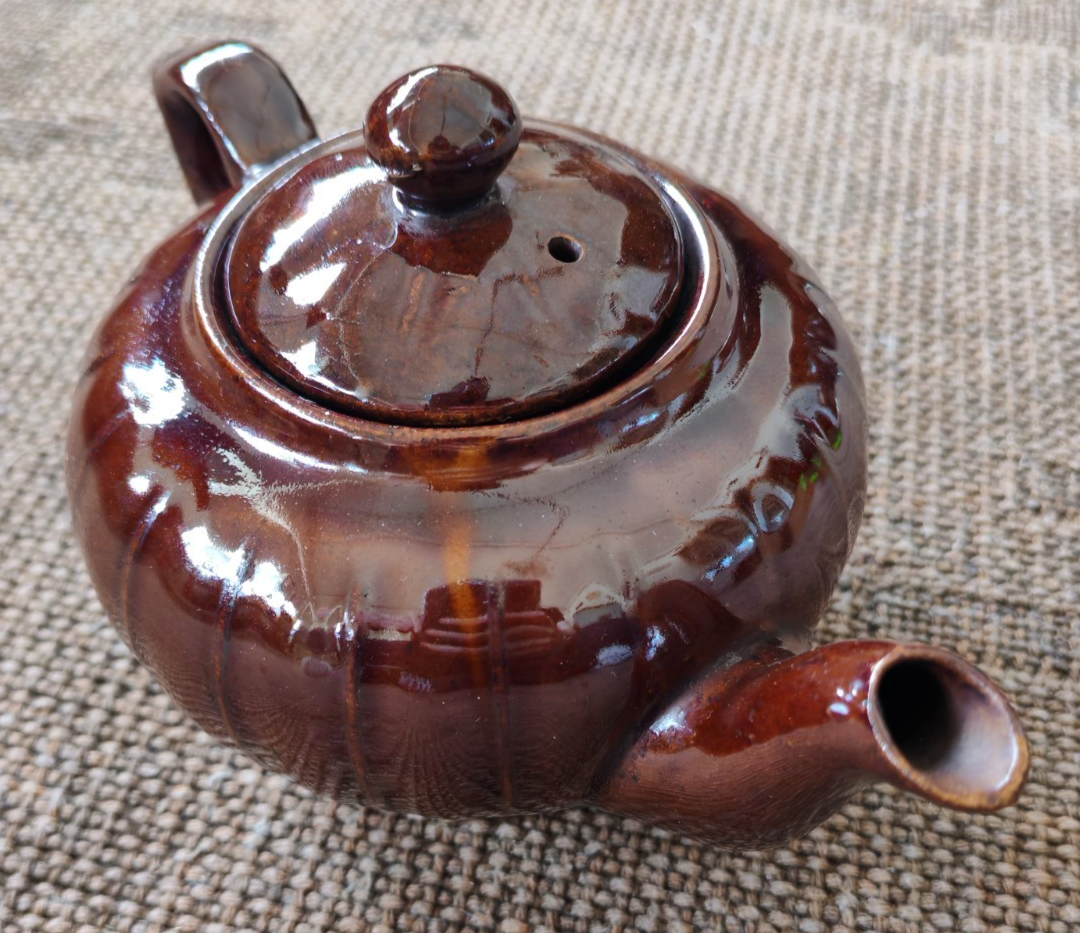 Vintage Brown-Glazed Studio Pottery Teapot with Lid | c. Mid–Late 20th Century