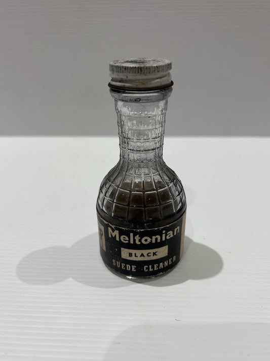 Vintage Meltonian Black Suede Cleaner Bottle 1950s Williamstown VIC