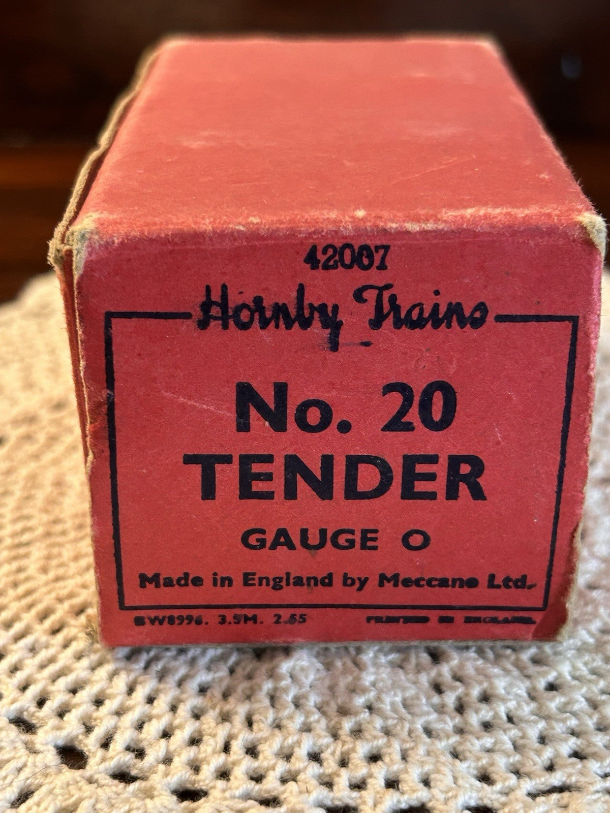 Hornby Trains No.20 Tender Gauge O Meccano Ltd Boxed British Railways