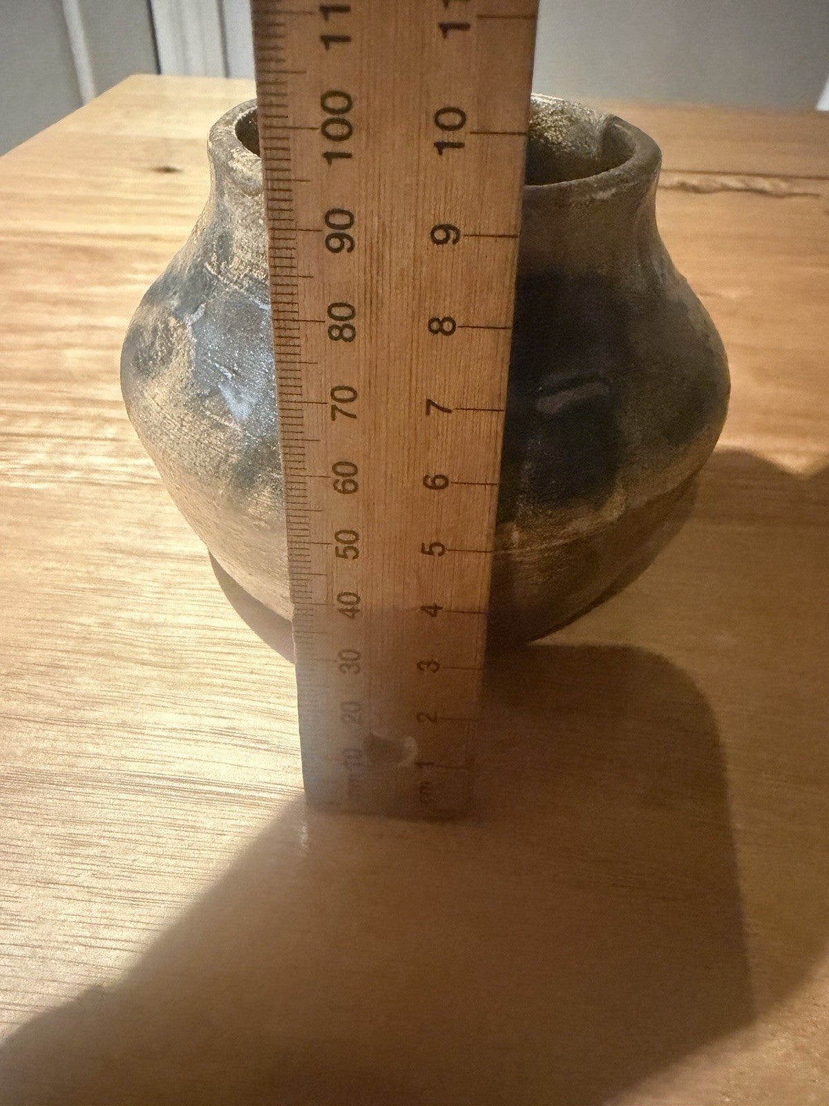 Vintage Australian Studio Pottery Vase Signed SW Joan Nun Abstract Glaze