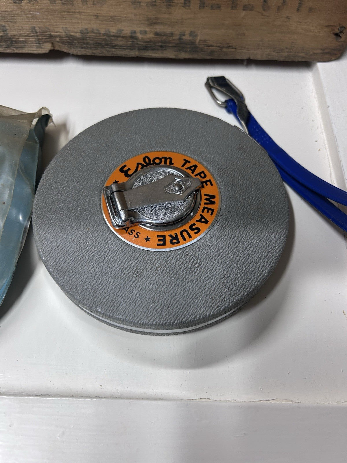 Vintage Eslon Tape Measure 20m Fibreglass Japan Sekisui Hewicaf Retro Tool