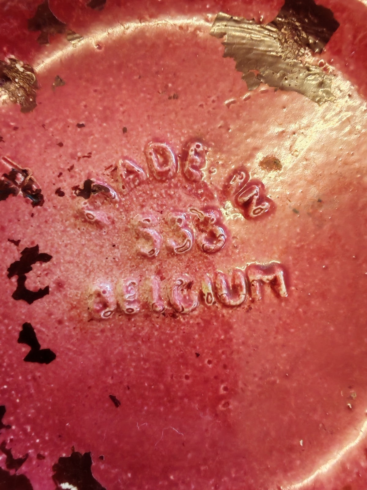 Vintage Belgium (n.553) Art Pottery Vase - Oxblood Drip Glaze