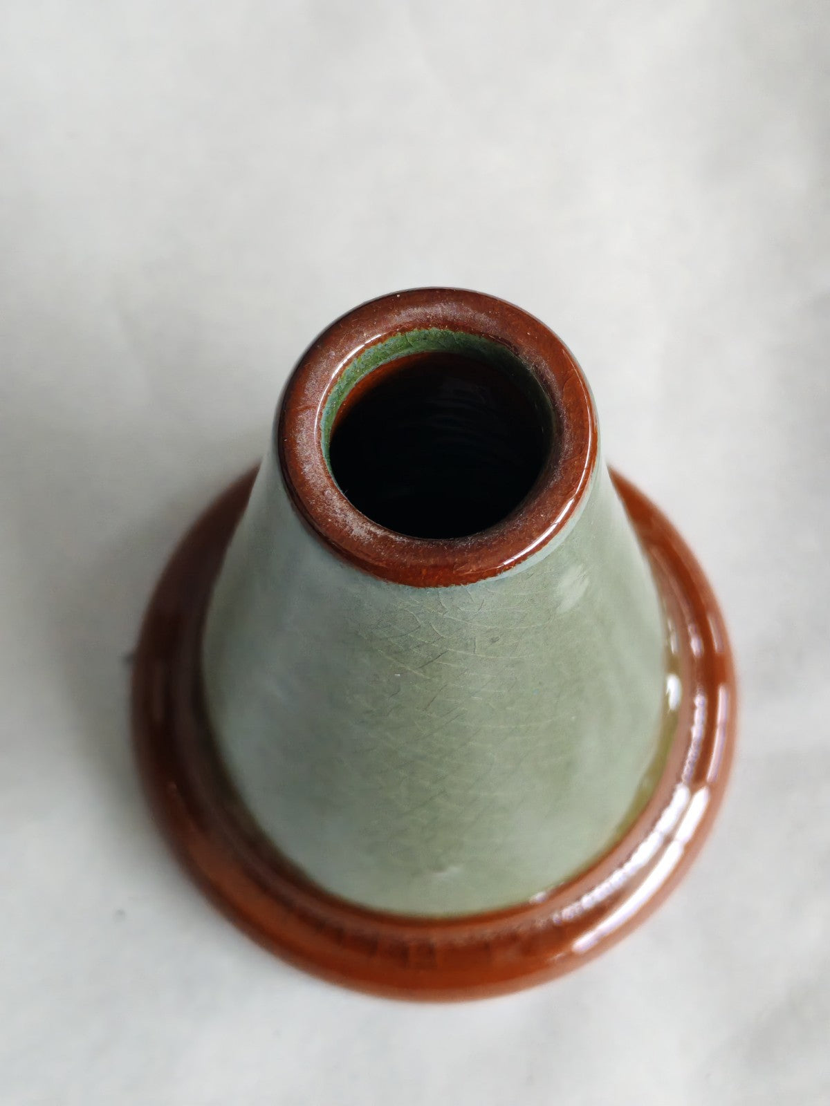 Vintage Studio Pottery Oil & Vinegar Cruets – Green & Yellow (Pair)